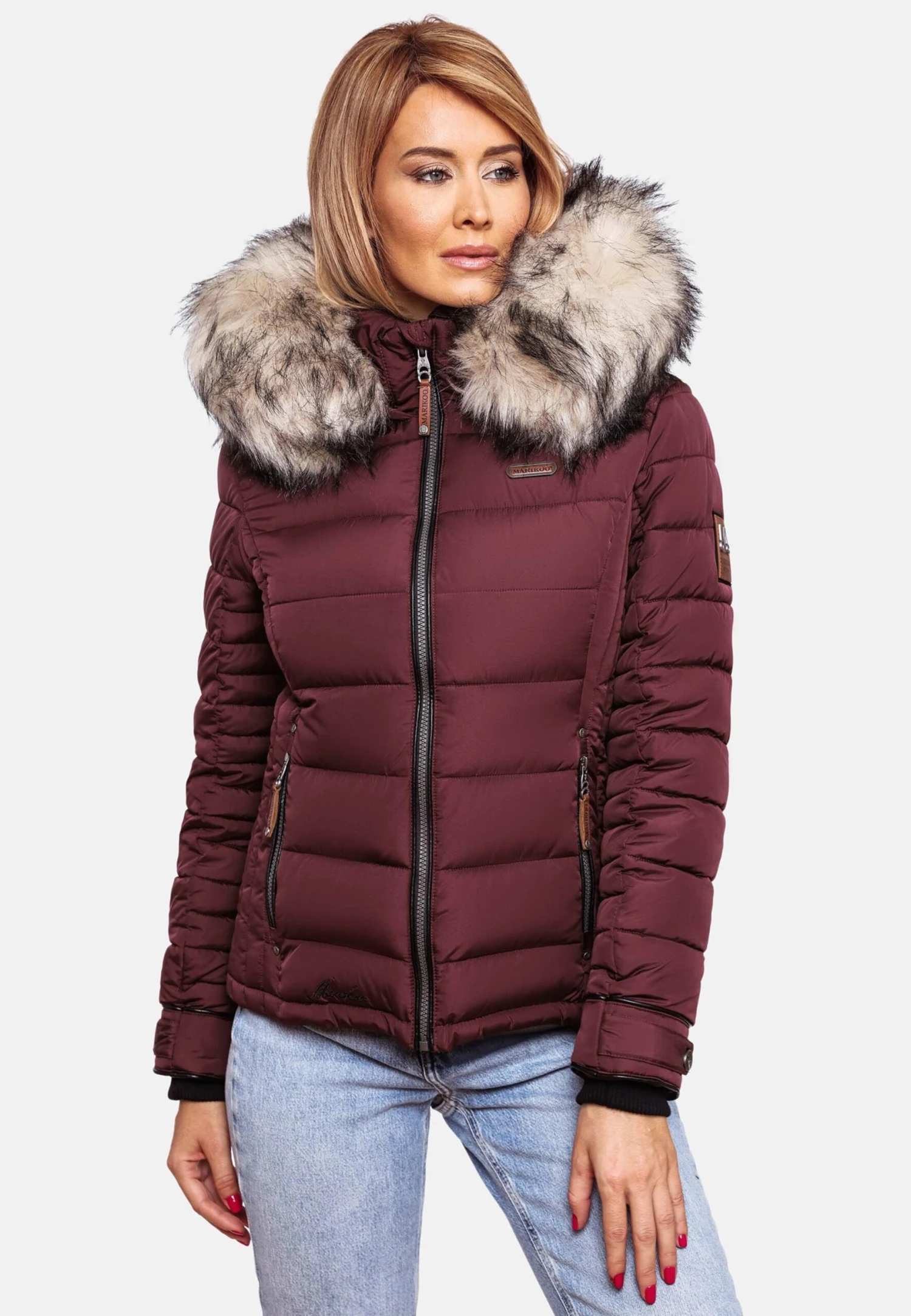 Marikoo Winterjassen Winterjas Lerikaa Dames Bordeaux 6 Marikoo Winterjassen Winterjas Lerikaa Dames Bordeaux - Afbeelding 6