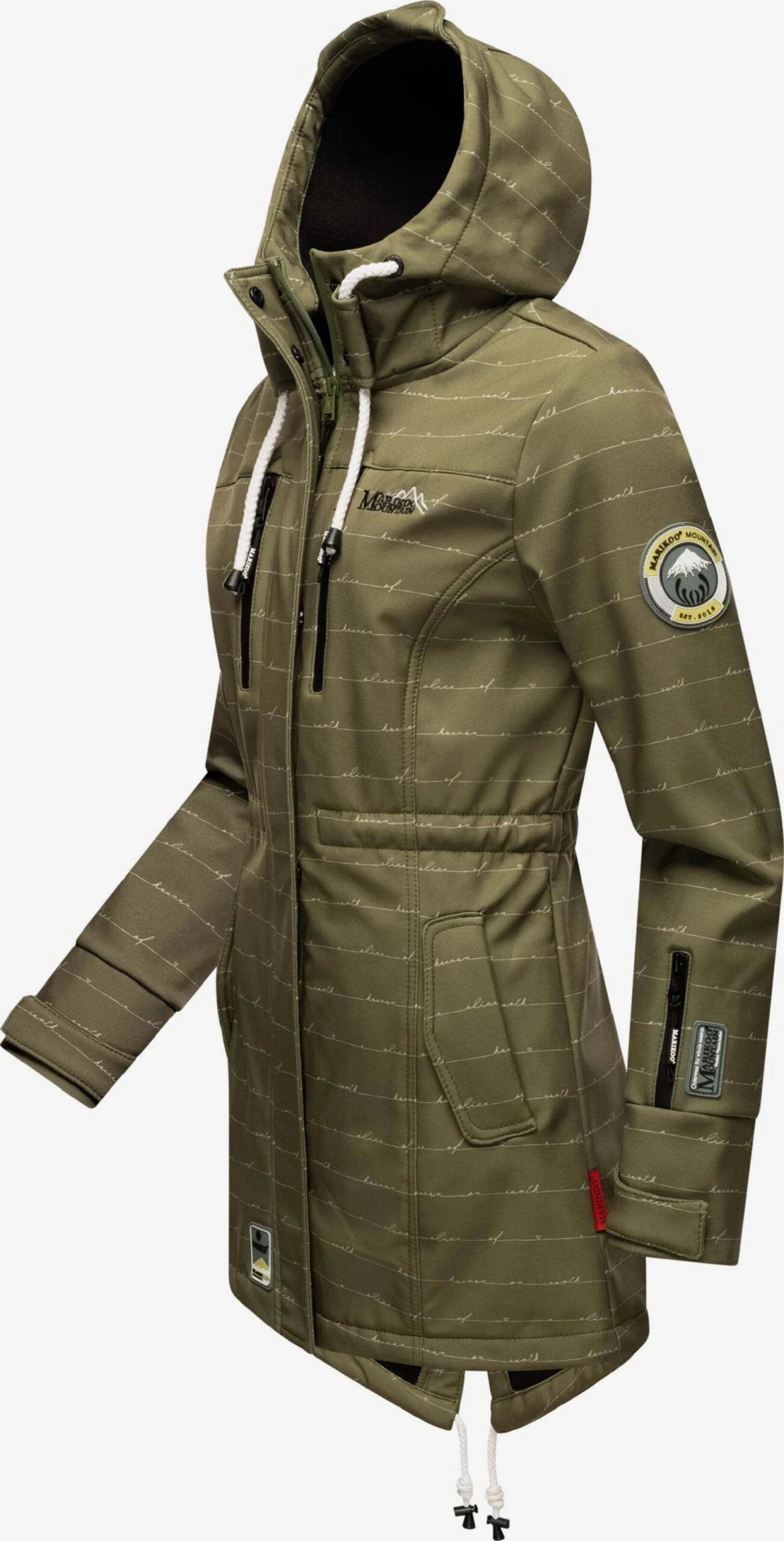 Marikoo Regenmantels Functionele Mantel Zimtzicke Dames Kaki 2 Marikoo Regenmantels Functionele Mantel Zimtzicke Dames Kaki - Afbeelding 2