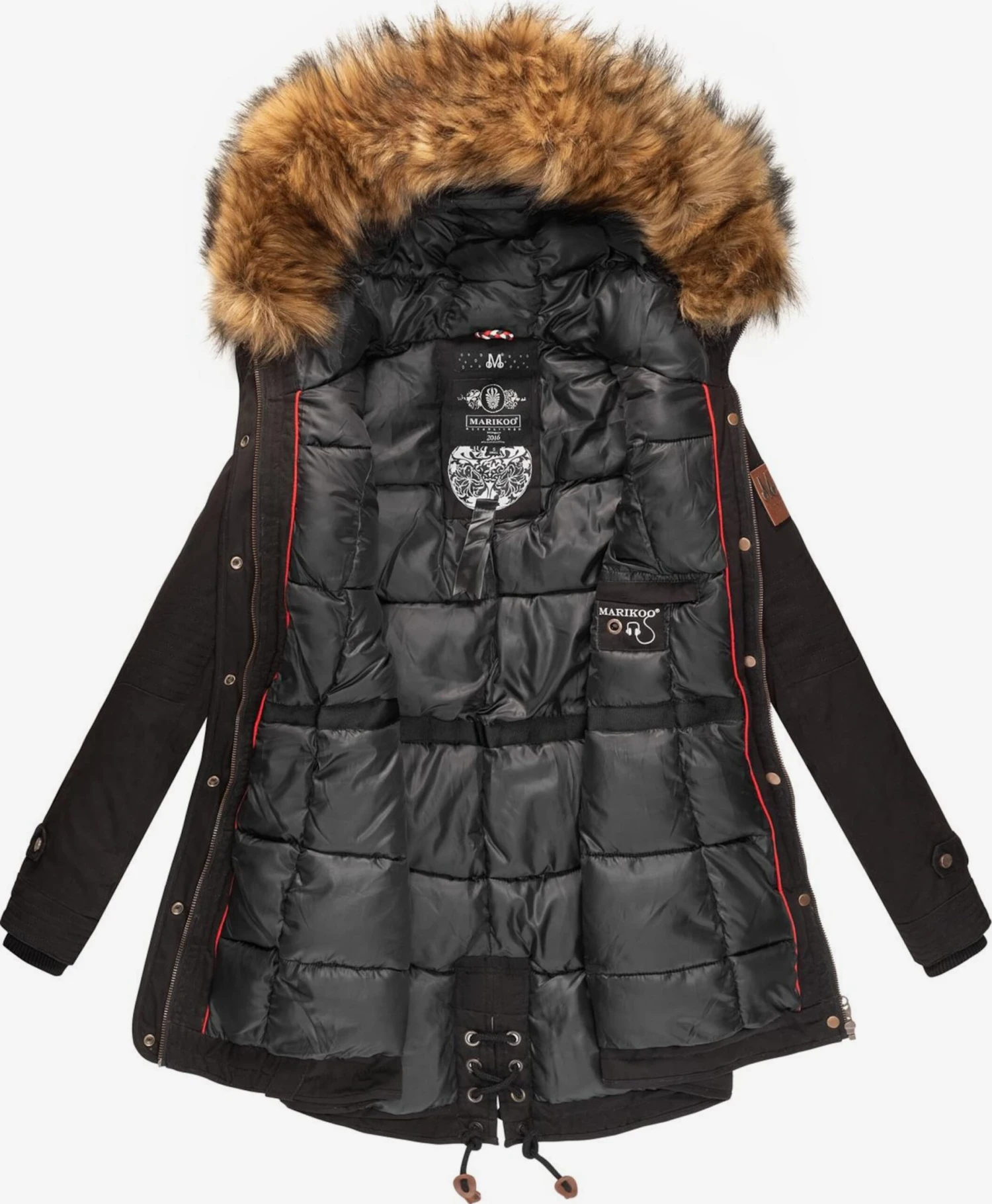 Marikoo Parkas Winterparka La Viva Dames Zwart 5 Marikoo Parkas Winterparka La Viva Dames Zwart - Afbeelding 5