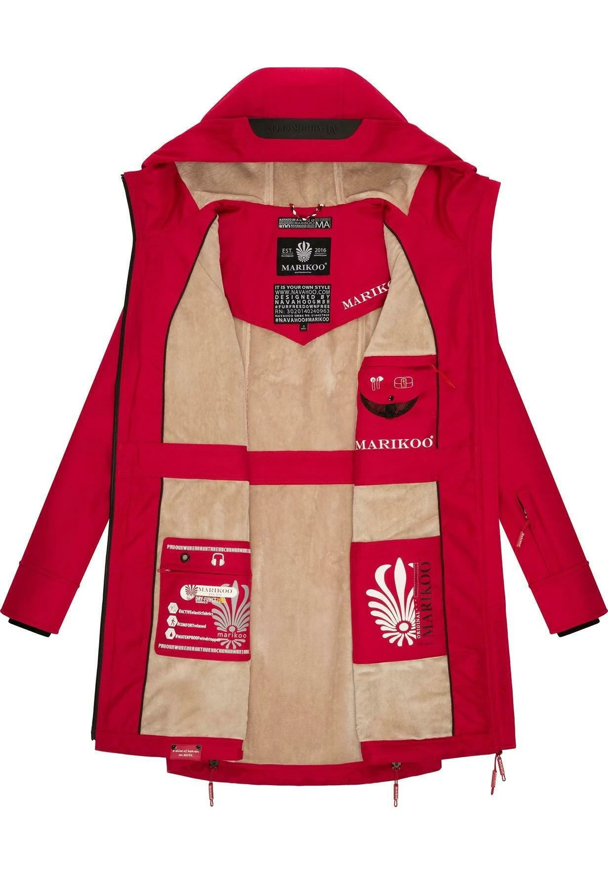 Marikoo Racquelle - Parka - Fuchsia 4 Marikoo Racquelle - Parka - Fuchsia - Afbeelding 4