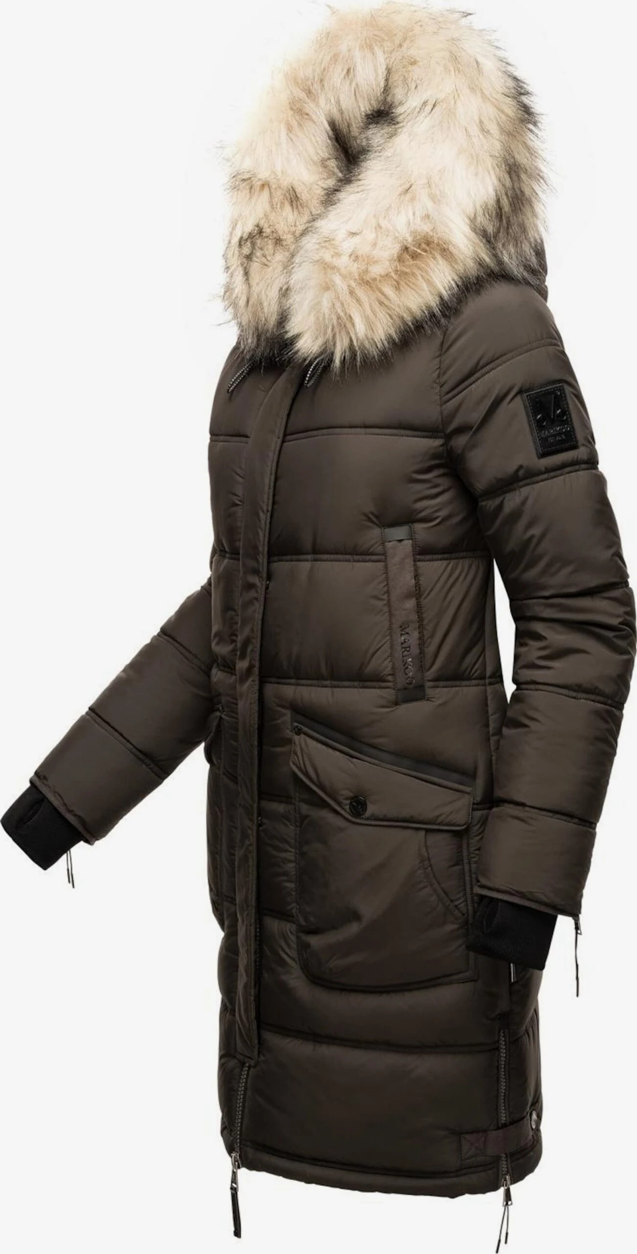 Marikoo Wintermantels Wintermantel Chaskaa Dames Basaltgrijs 2 Marikoo Wintermantels Wintermantel Chaskaa Dames Basaltgrijs - Afbeelding 2