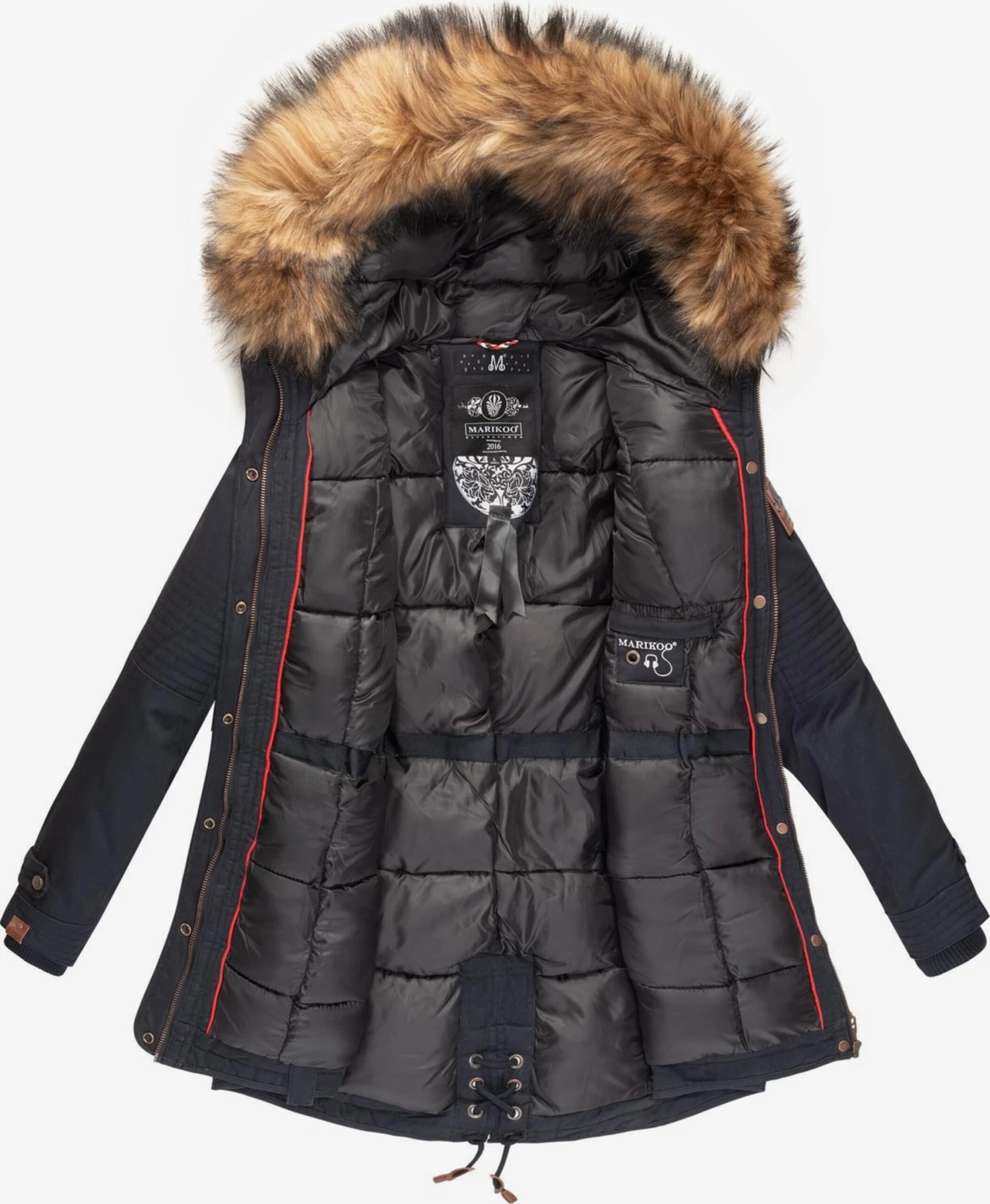 Marikoo Parkas Winterparka Dames Nachtblauw 5 Marikoo Parkas Winterparka Dames Nachtblauw - Afbeelding 5