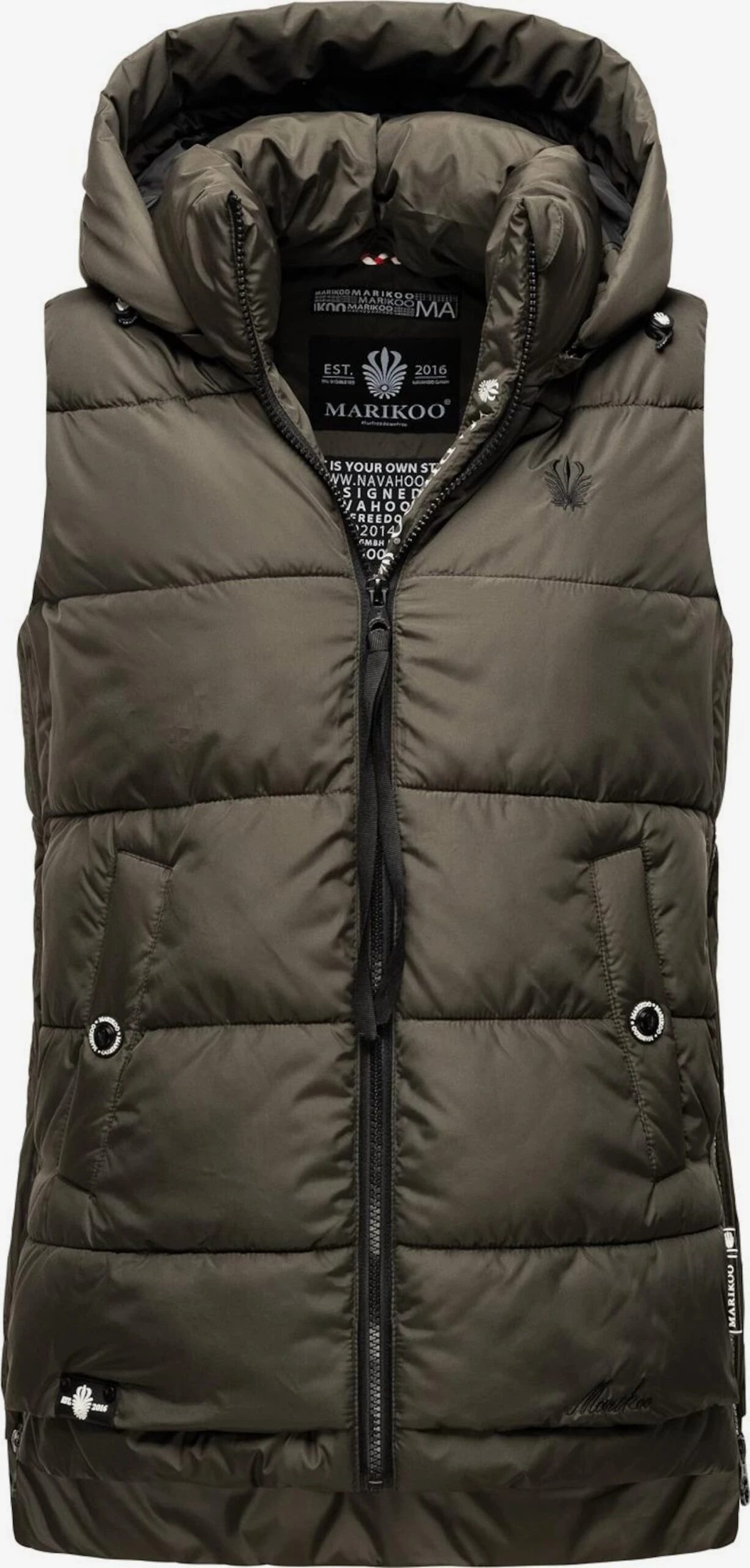 Marikoo Bodywarmers Bodywarmer Zarinaa Dames Antraciet 1 Marikoo Bodywarmers Bodywarmer Zarinaa Dames Antraciet