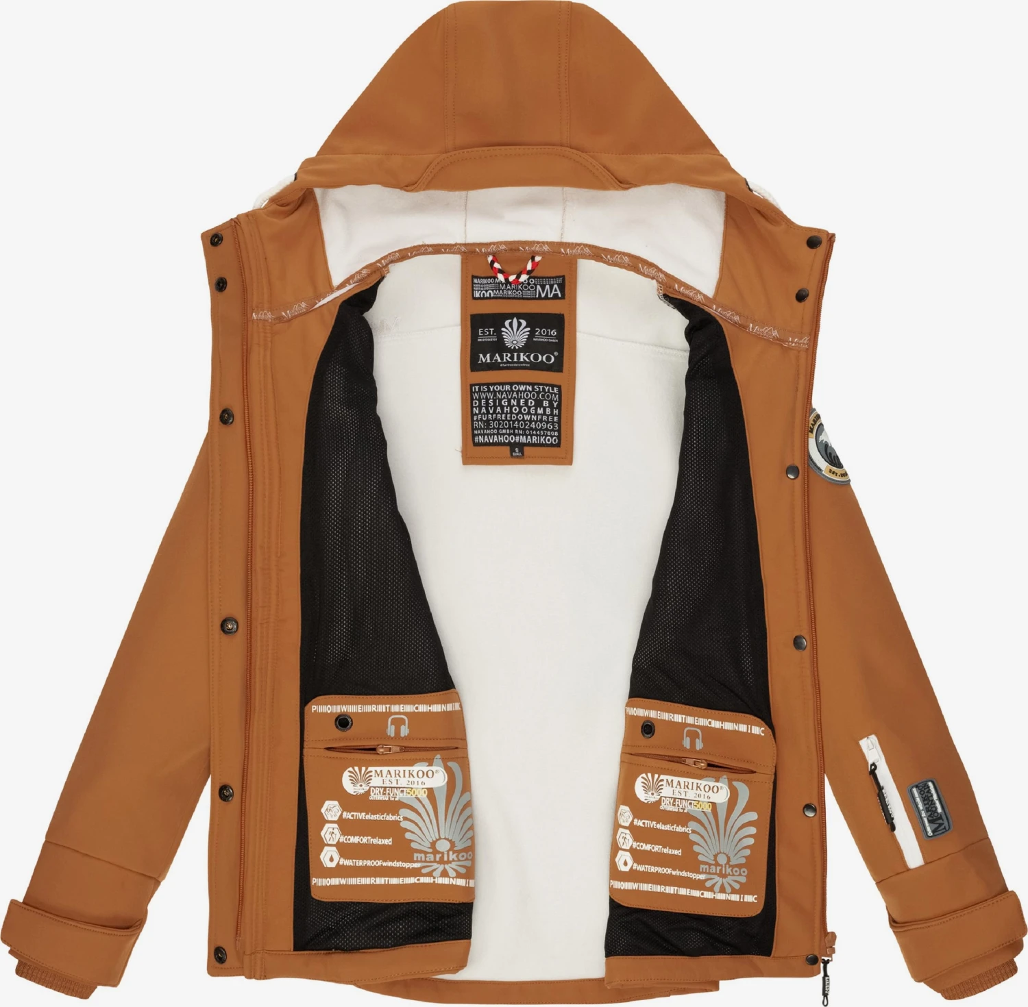 Marikoo Tussenjassen Tussenjas Kleine Zicke Dames Karamel 5 Marikoo Tussenjassen Tussenjas Kleine Zicke Dames Karamel - Afbeelding 5