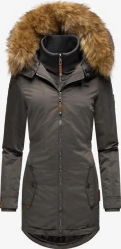 Marikoo Wintermantels Wintermantel Sanakoo Dames Donkergrijs