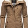 Marikoo Winterjassen Winterjas Bikoo Dames Lichtbruin