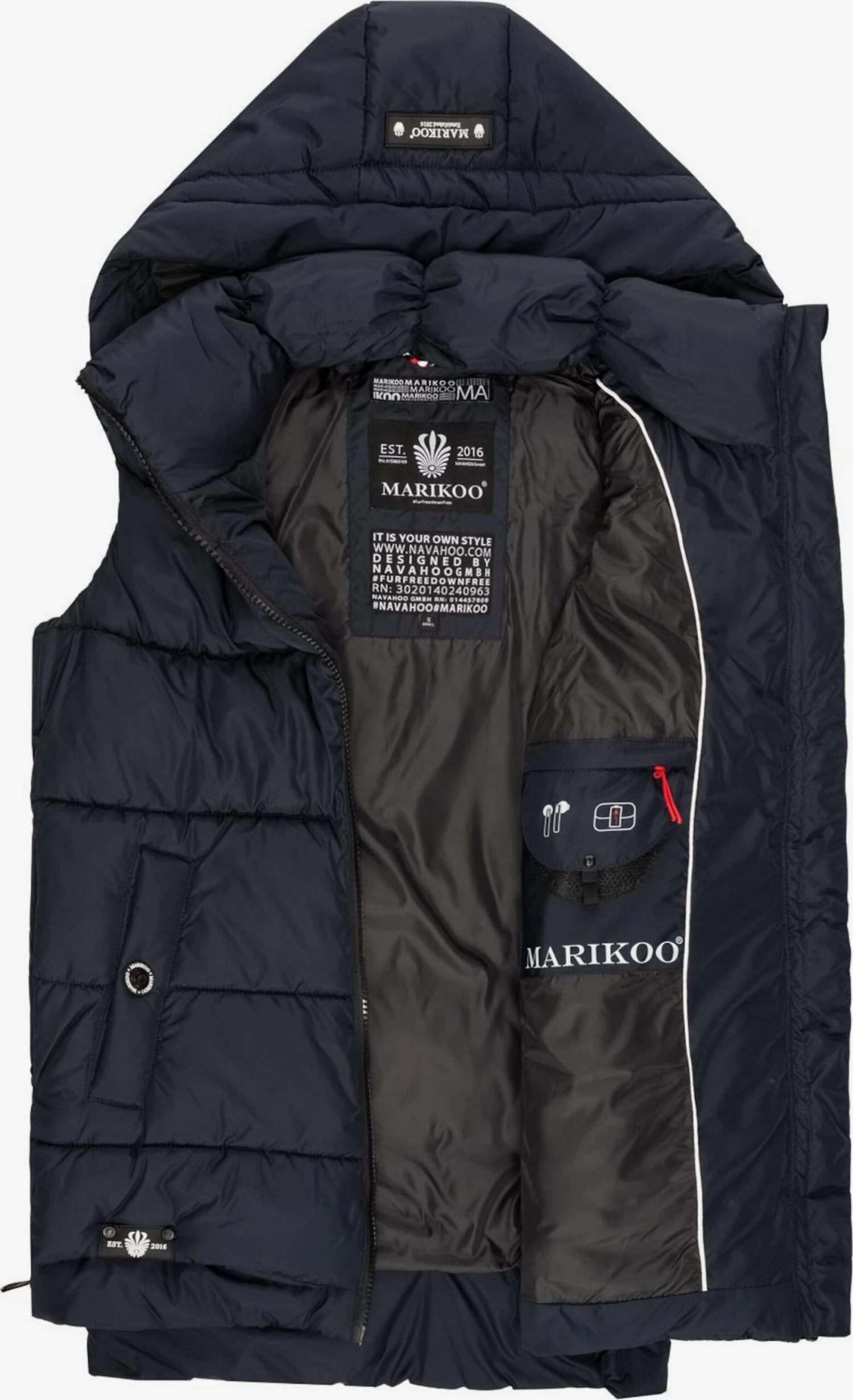 Marikoo Bodywarmers Bodywarmer Zarinaa Dames Navy 4 Marikoo Bodywarmers Bodywarmer Zarinaa Dames Navy - Afbeelding 4