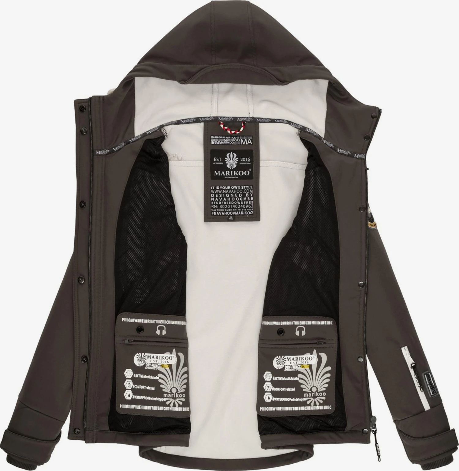 Marikoo Tussenjassen Tussenjas Kleine Zicke Dames Antraciet 5 Marikoo Tussenjassen Tussenjas Kleine Zicke Dames Antraciet - Afbeelding 5