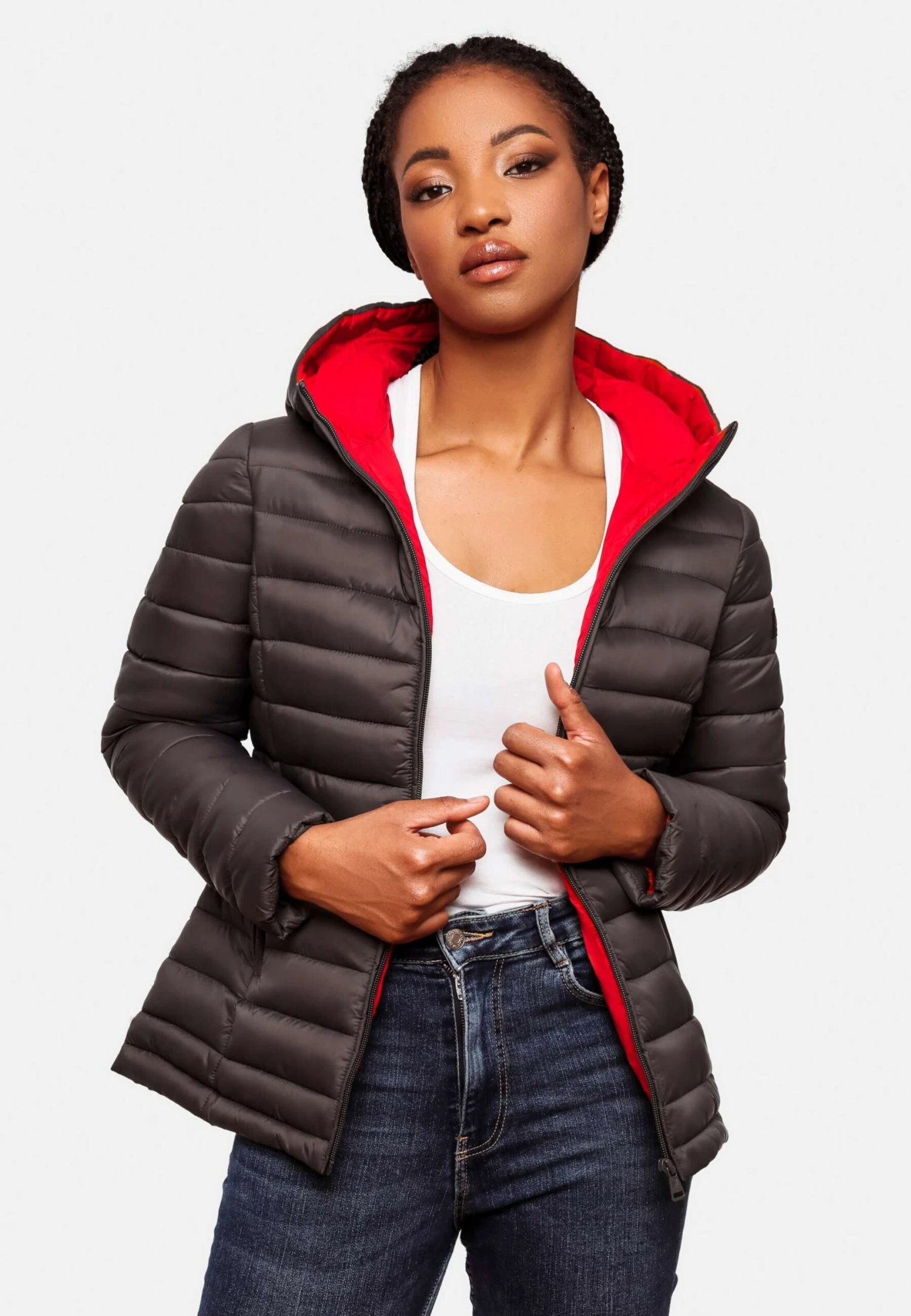 Marikoo Tussenjassen Tussenjas Asraa Dames Antraciet 7 Marikoo Tussenjassen Tussenjas Asraa Dames Antraciet - Afbeelding 7