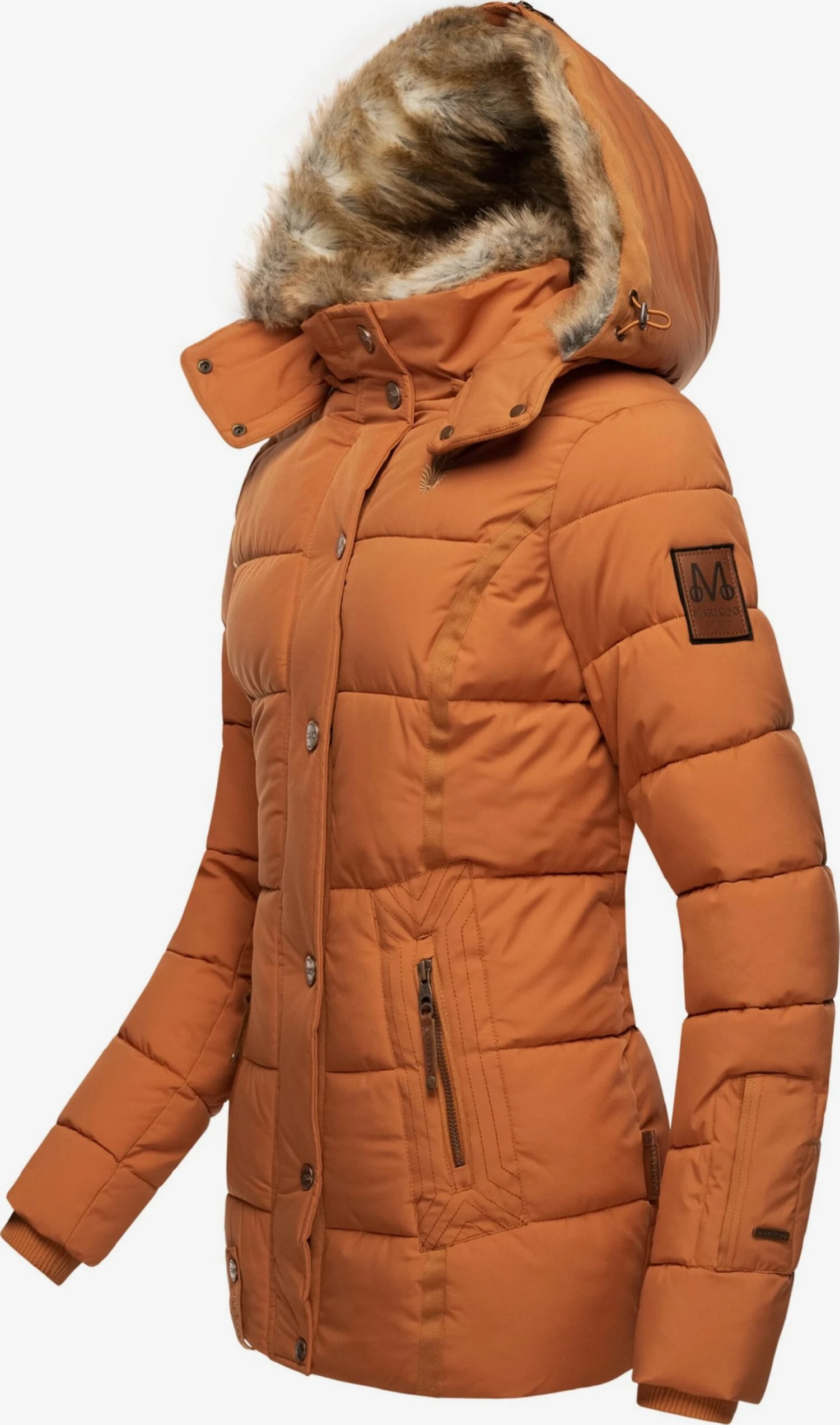 Marikoo Winterjassen Winterjas Nekoo Dames Cognac / Lichtbruin 2 Marikoo Winterjassen Winterjas Nekoo Dames Cognac / Lichtbruin - Afbeelding 2