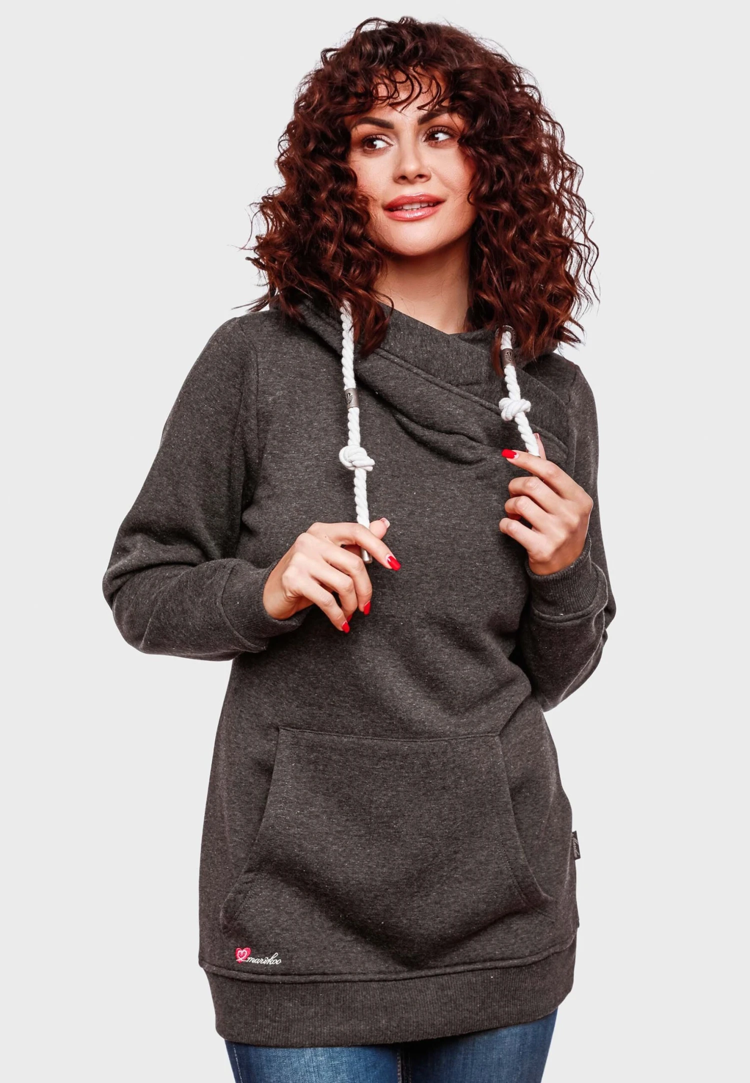 Marikoo Izuyaa - Hoodie - Dark Grey Melange 1 Marikoo Izuyaa - Hoodie - Dark Grey Melange
