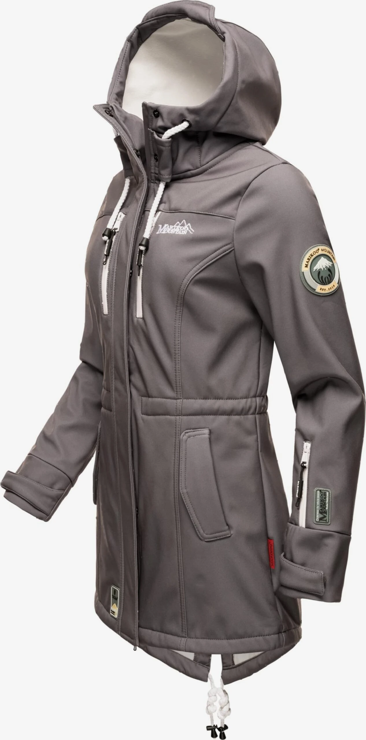 Marikoo Regenmantels Functionele Mantel Zimtzicke Dames Grijs 2 Marikoo Regenmantels Functionele Mantel Zimtzicke Dames Grijs - Afbeelding 2