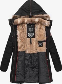 Marikoo Korte Mantels Wintermantel Dames Zwart -Marikoo Verkoopwinkel 3a76ff19317d13bcd2d1c68b52375d7d