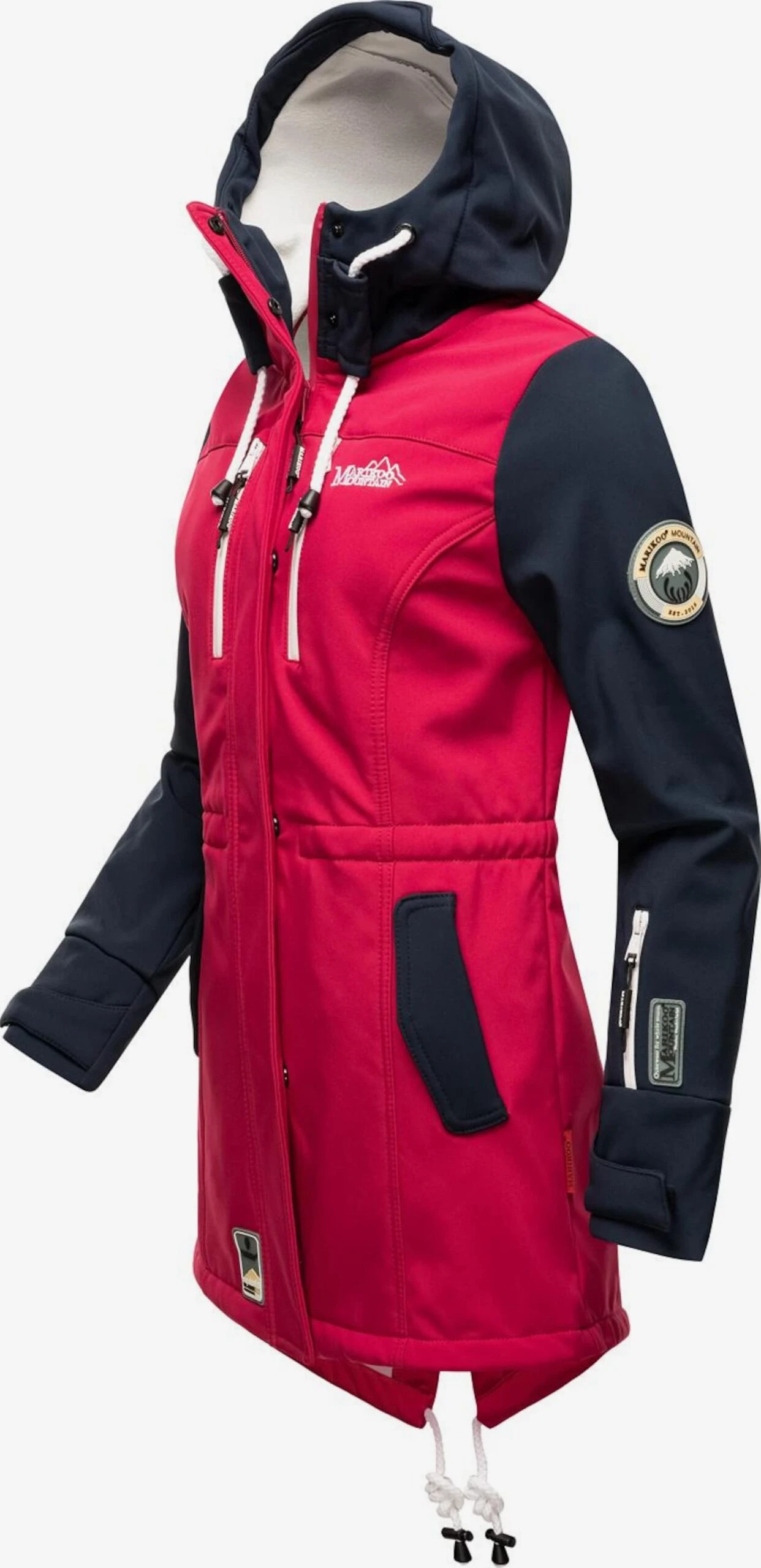 Marikoo Regenmantels Functionele Mantel Zimtzicke Dames Navy / Pink 2 Marikoo Regenmantels Functionele Mantel Zimtzicke Dames Navy / Pink - Afbeelding 2