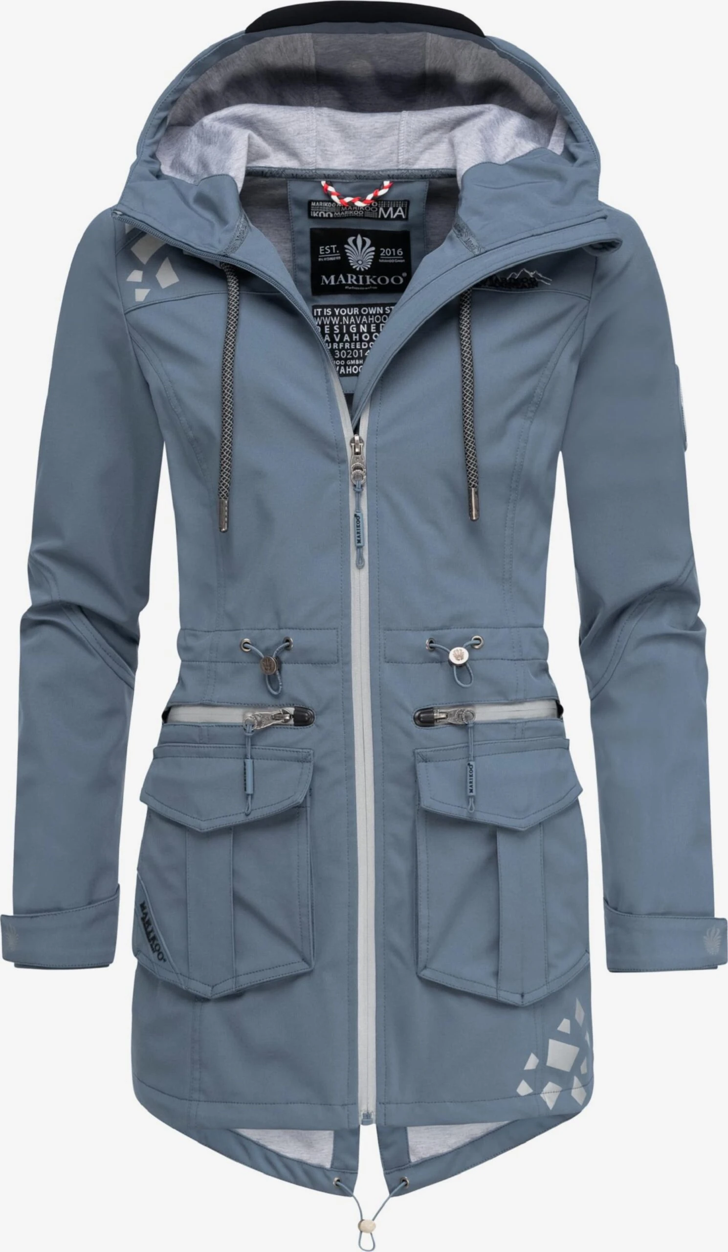 Marikoo Outdoor Jassen Functionele Jas Ulissaa Dames Duifblauw 1 Marikoo Outdoor Jassen Functionele Jas Ulissaa Dames Duifblauw