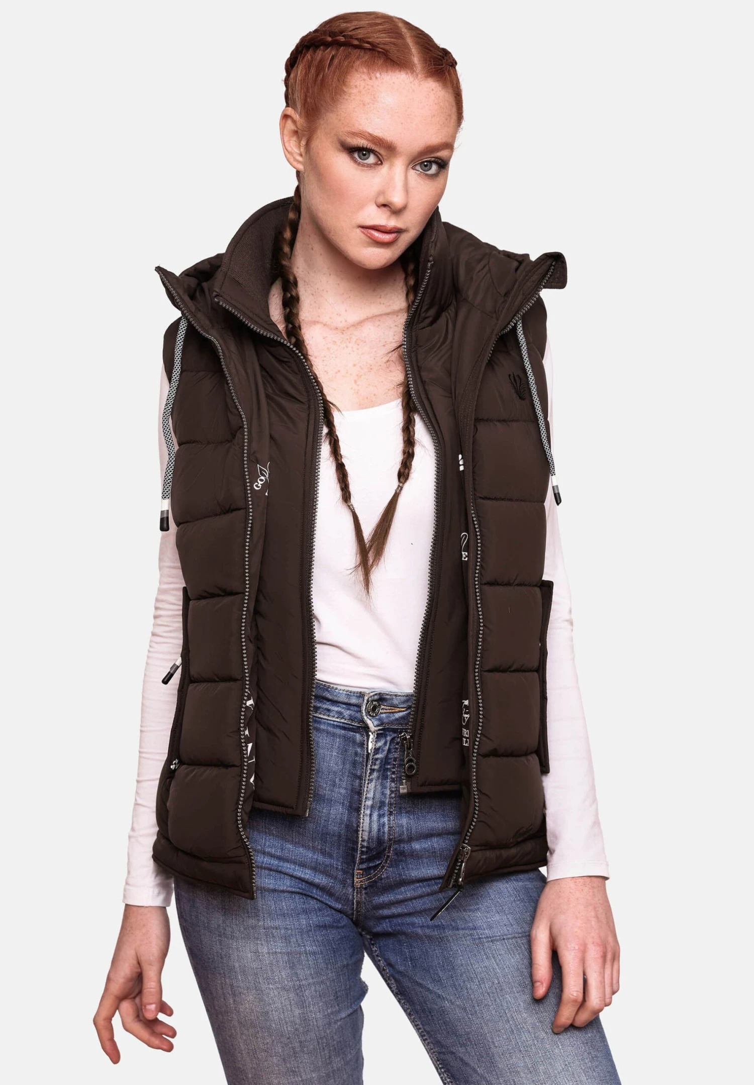 Marikoo Taisaa - Bodywarmer - Dark Choco 4 Marikoo Taisaa - Bodywarmer - Dark Choco - Afbeelding 4