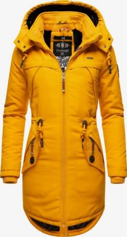 Marikoo Parkas Winterparka Kamii Dames Goudgeel