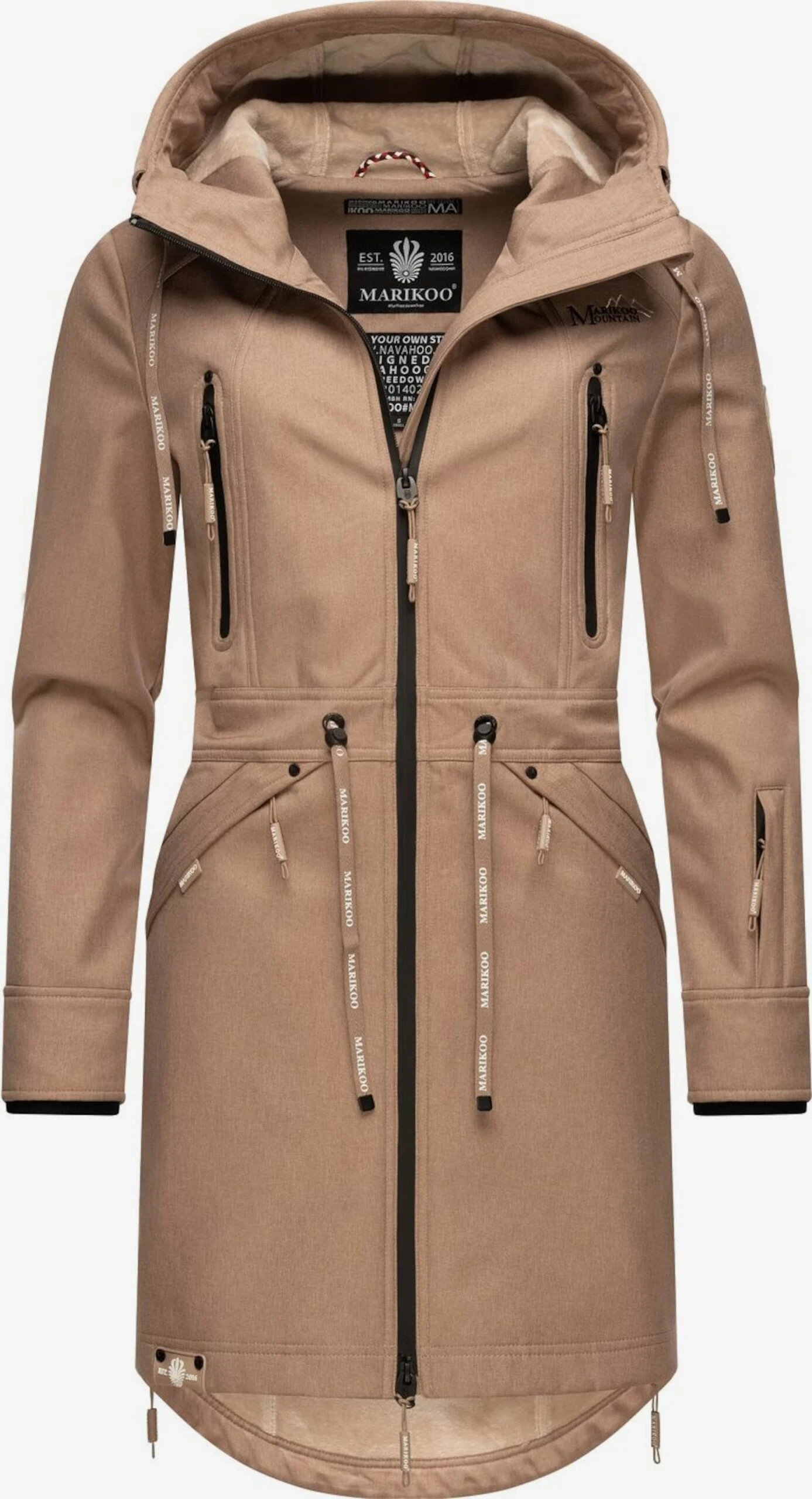 Marikoo Parkas Tussenparka Dames Donkerbeige 2 Marikoo Parkas Tussenparka Dames Donkerbeige - Afbeelding 2