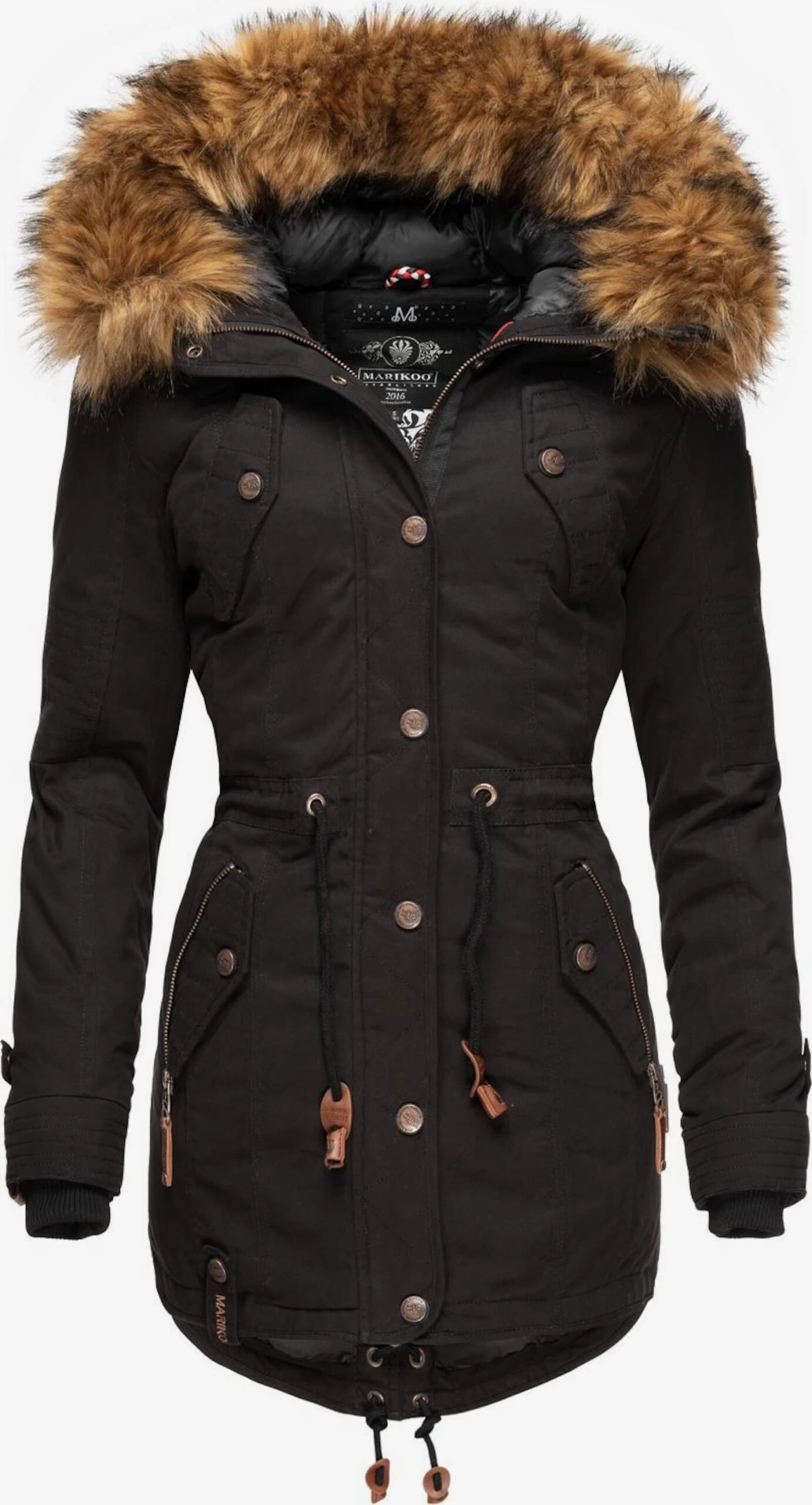 Marikoo Parkas Winterparka La Viva Dames Zwart 1 Marikoo Parkas Winterparka La Viva Dames Zwart