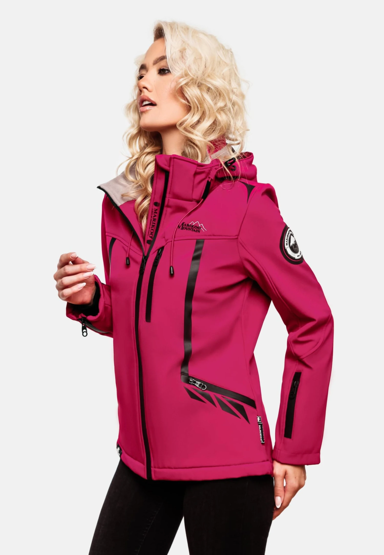 Marikoo Winterjassen Winterjas Dames Rood 7 Marikoo Winterjassen Winterjas Dames Rood - Afbeelding 7