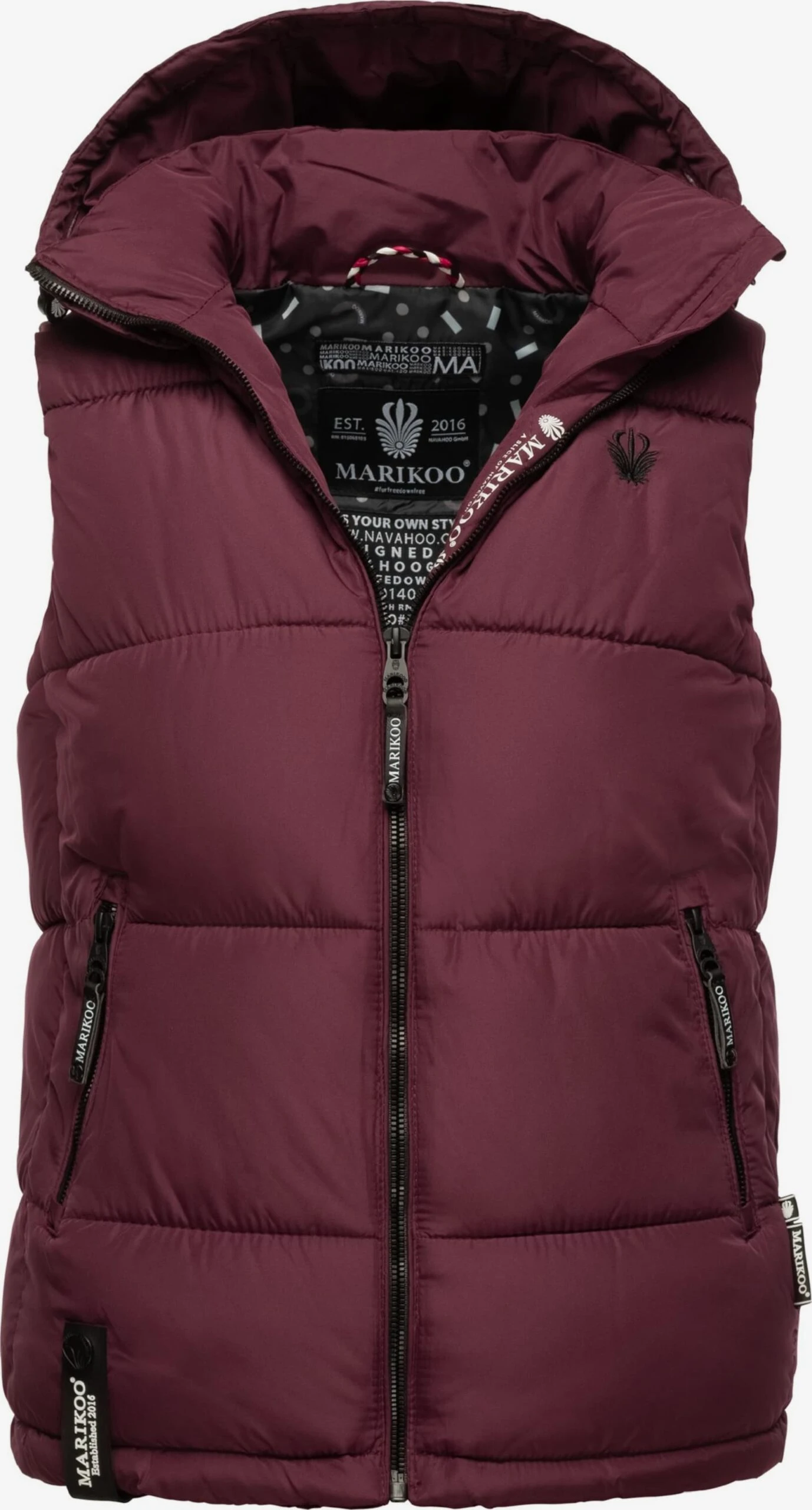 Marikoo Bodywarmers Bodywarmer Eisflöckchen Dames Bordeaux 3 Marikoo Bodywarmers Bodywarmer Eisflöckchen Dames Bordeaux - Afbeelding 3