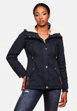 Marikoo Winterjassen Winterjas Manolya Dames Navy -Marikoo Verkoopwinkel 606f0bf9dadd0fbdfab5f3ac4809ca56