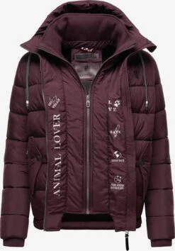 Marikoo Winterjassen Winterjas Taisaa Dames Wijnrood -Marikoo Verkoopwinkel 6ad71fa071854fb2bd70b728315cfb53