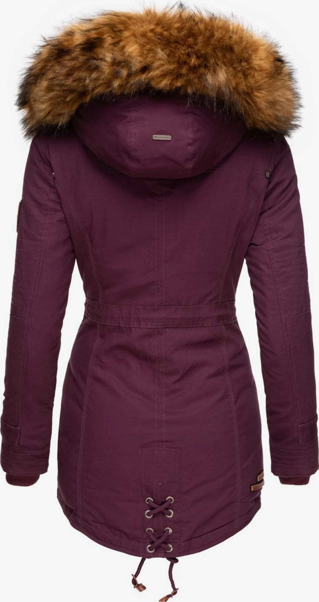 Marikoo Parkas Winterparka Dames Wijnrood 3 Marikoo Parkas Winterparka Dames Wijnrood - Afbeelding 3