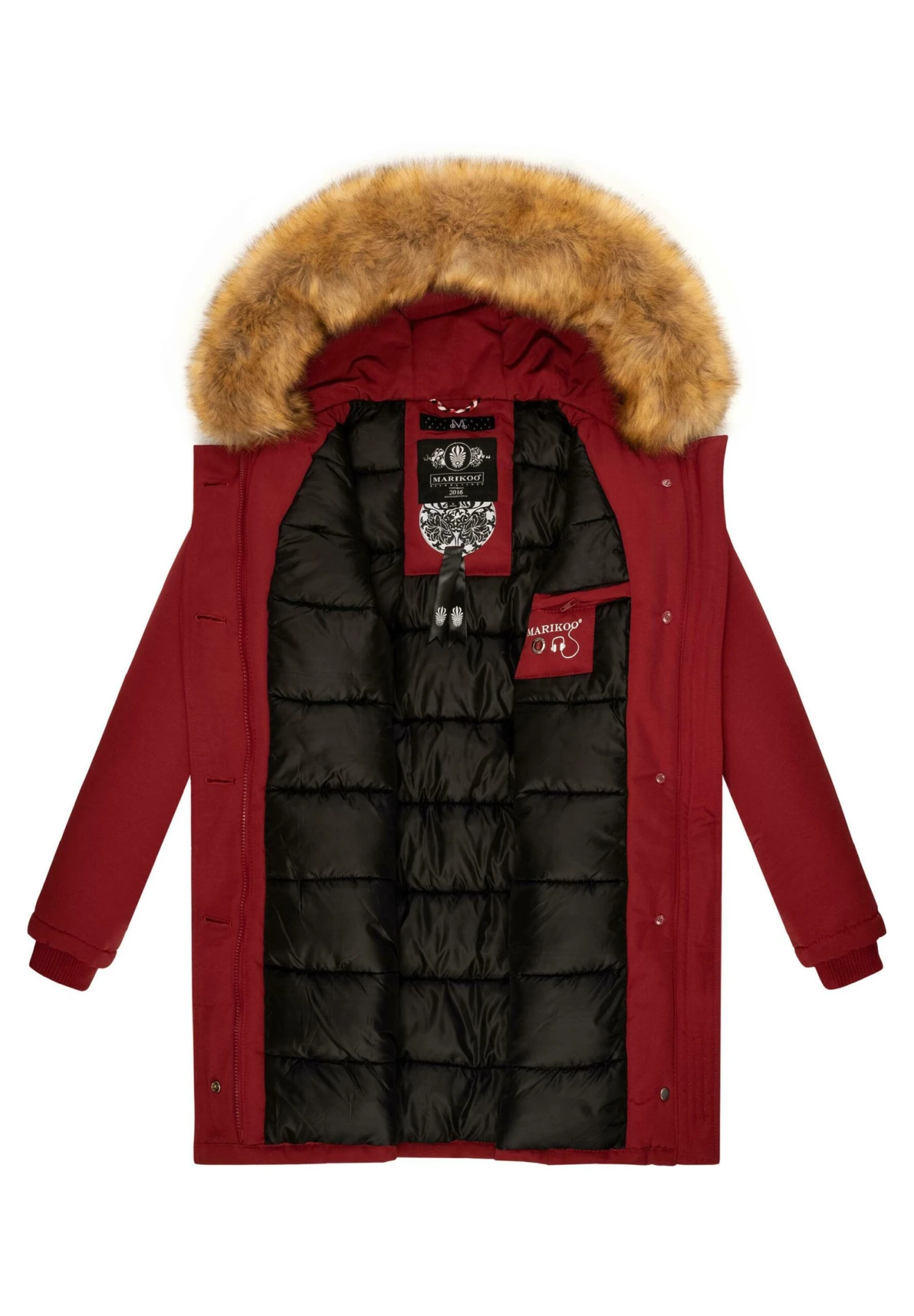 Marikoo Karmaa - Winterjas - Blood Red 5 Marikoo Karmaa - Winterjas - Blood Red - Afbeelding 5