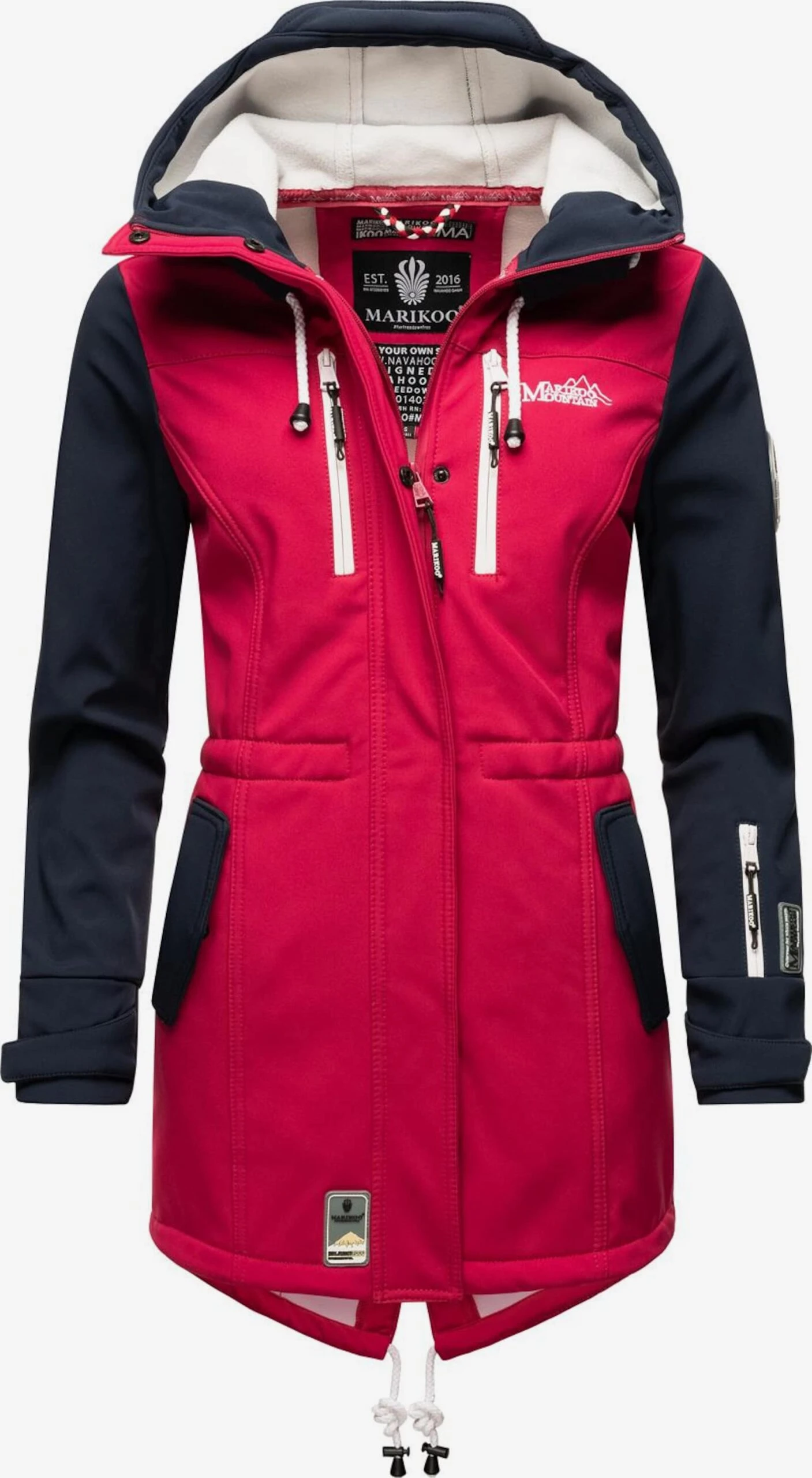Marikoo Regenmantels Functionele Mantel Zimtzicke Dames Navy / Pink 1 Marikoo Regenmantels Functionele Mantel Zimtzicke Dames Navy / Pink