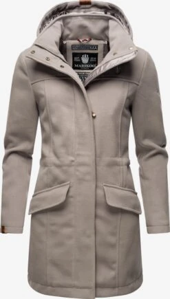 Marikoo Wintermantels Wintermantel Dames Rookgrijs