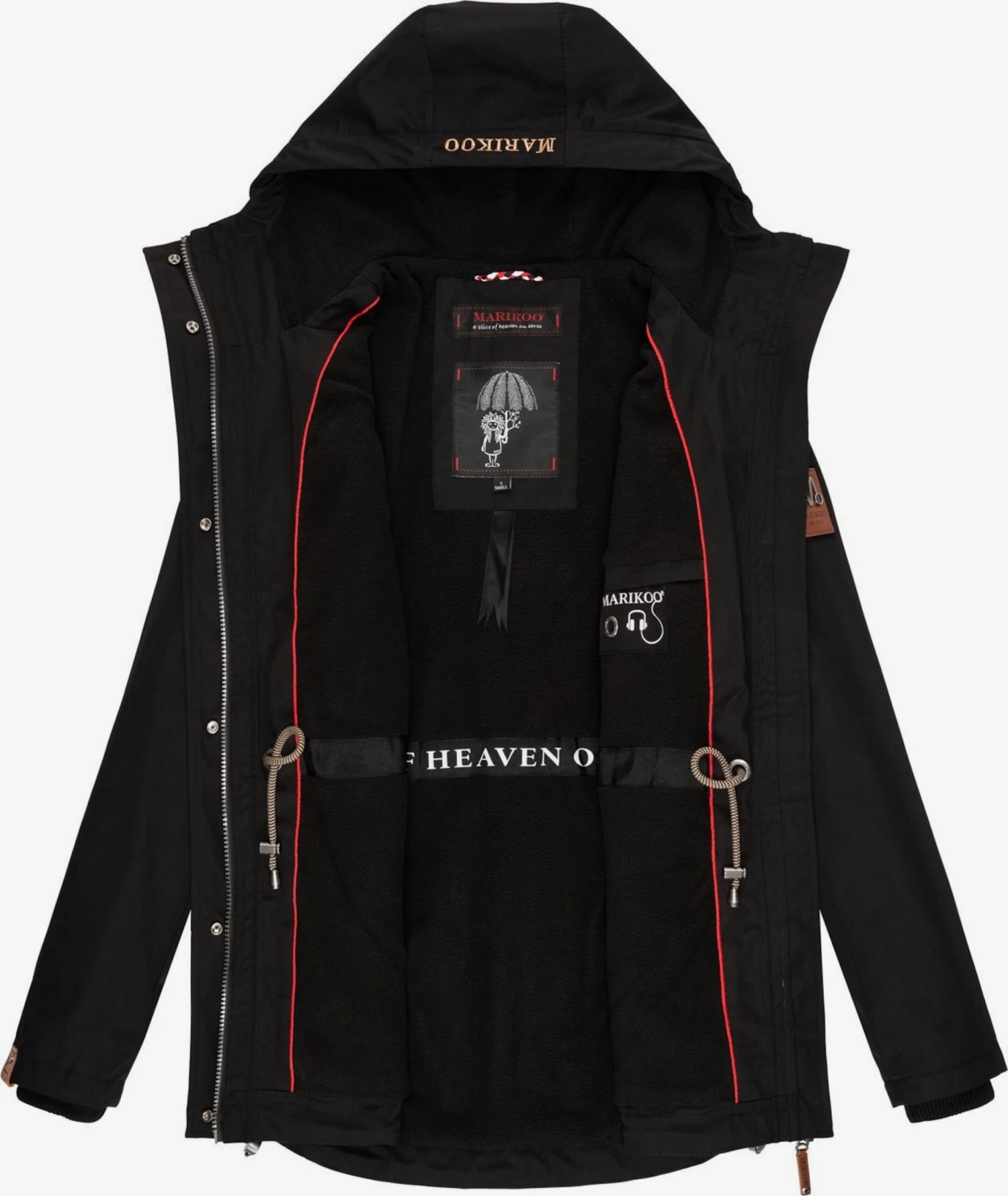 Marikoo Tussenjassen Tussenjas Babetaa Dames Zwart 5 Marikoo Tussenjassen Tussenjas Babetaa Dames Zwart - Afbeelding 5