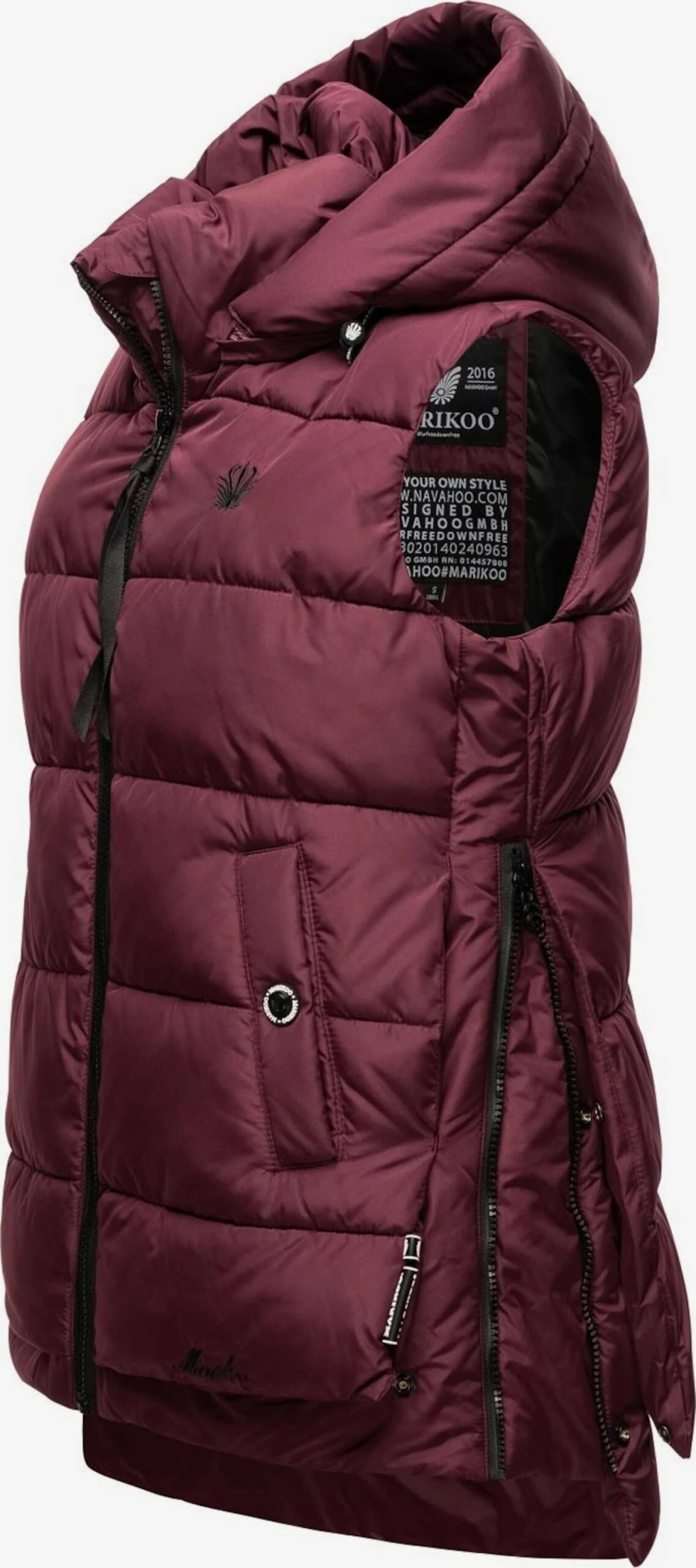 Marikoo Bodywarmers Bodywarmer Zarinaa Dames Bordeaux 4 Marikoo Bodywarmers Bodywarmer Zarinaa Dames Bordeaux - Afbeelding 4