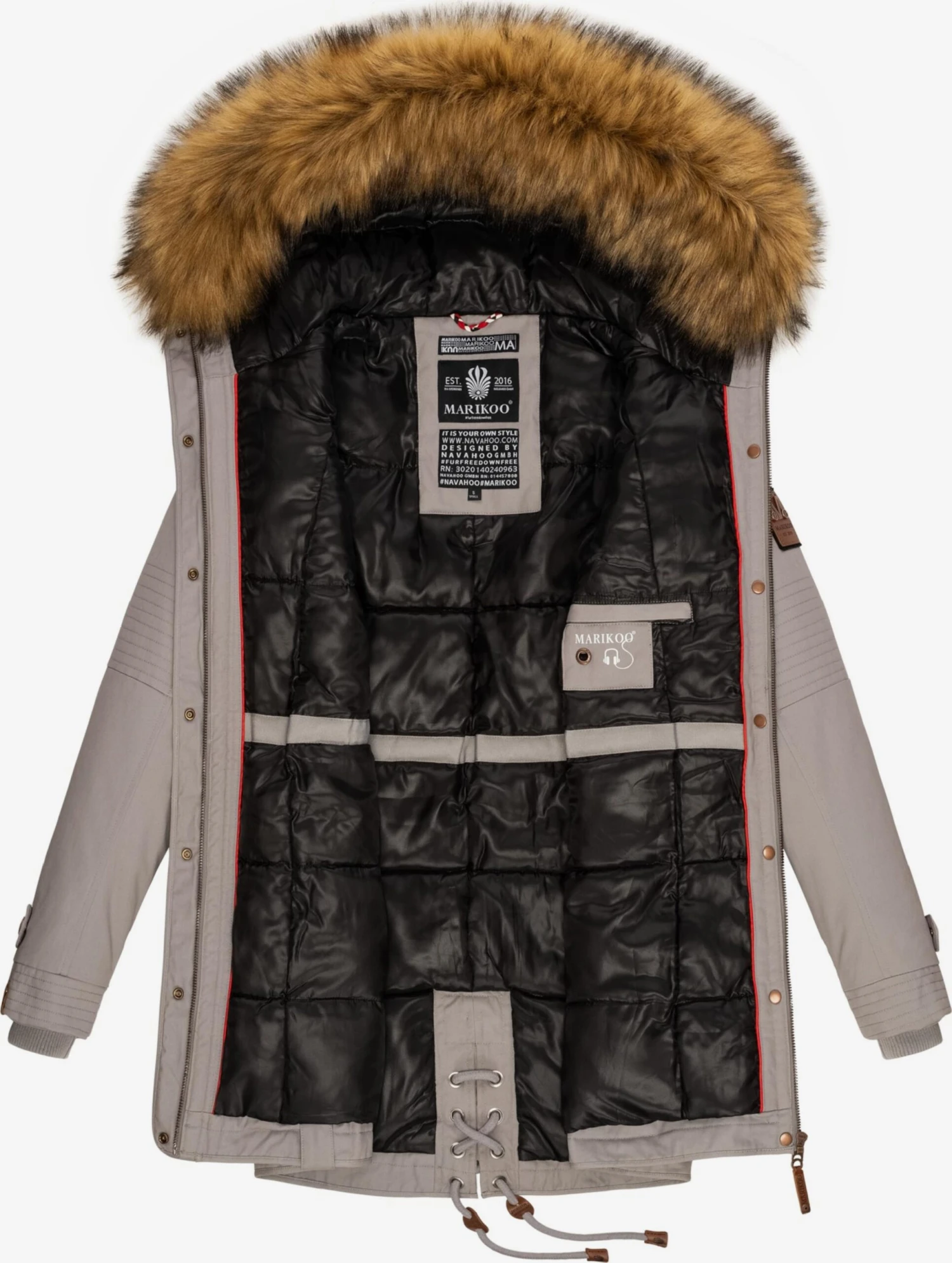 Marikoo Parkas Winterparka La Viva Dames Grijs 5 Marikoo Parkas Winterparka La Viva Dames Grijs - Afbeelding 5