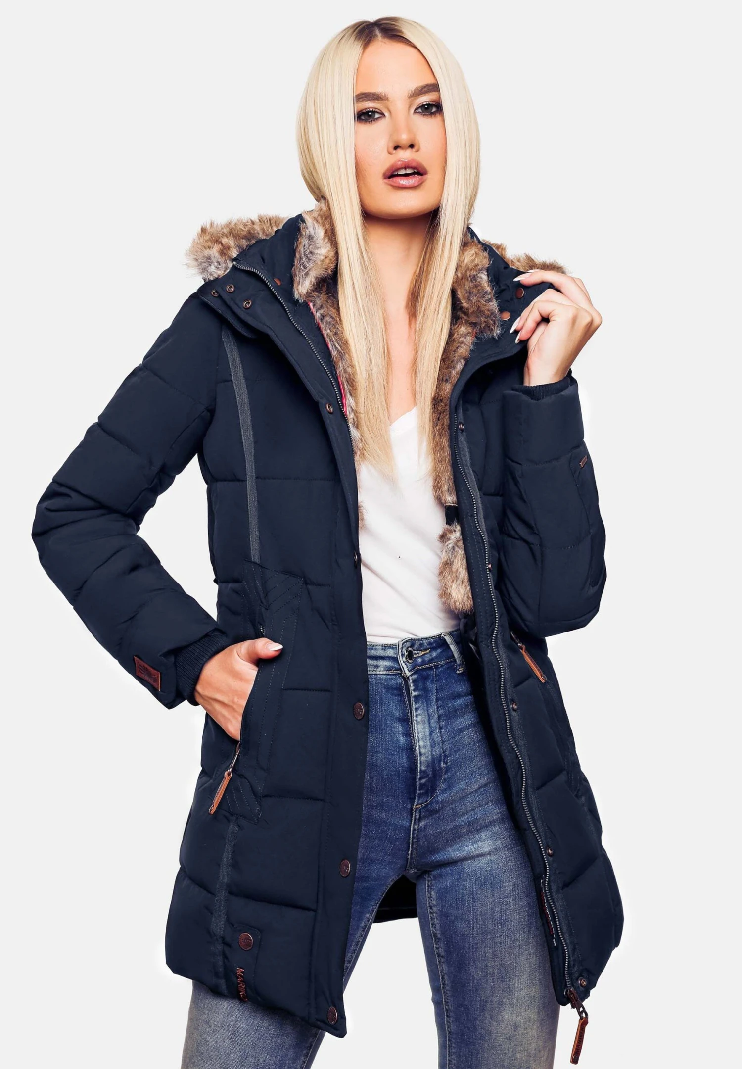 Marikoo Lieblings - Winterjas - Blue 4 Marikoo Lieblings - Winterjas - Blue - Afbeelding 4