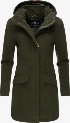 Marikoo Wintermantels Wintermantel Dames Donkergroen