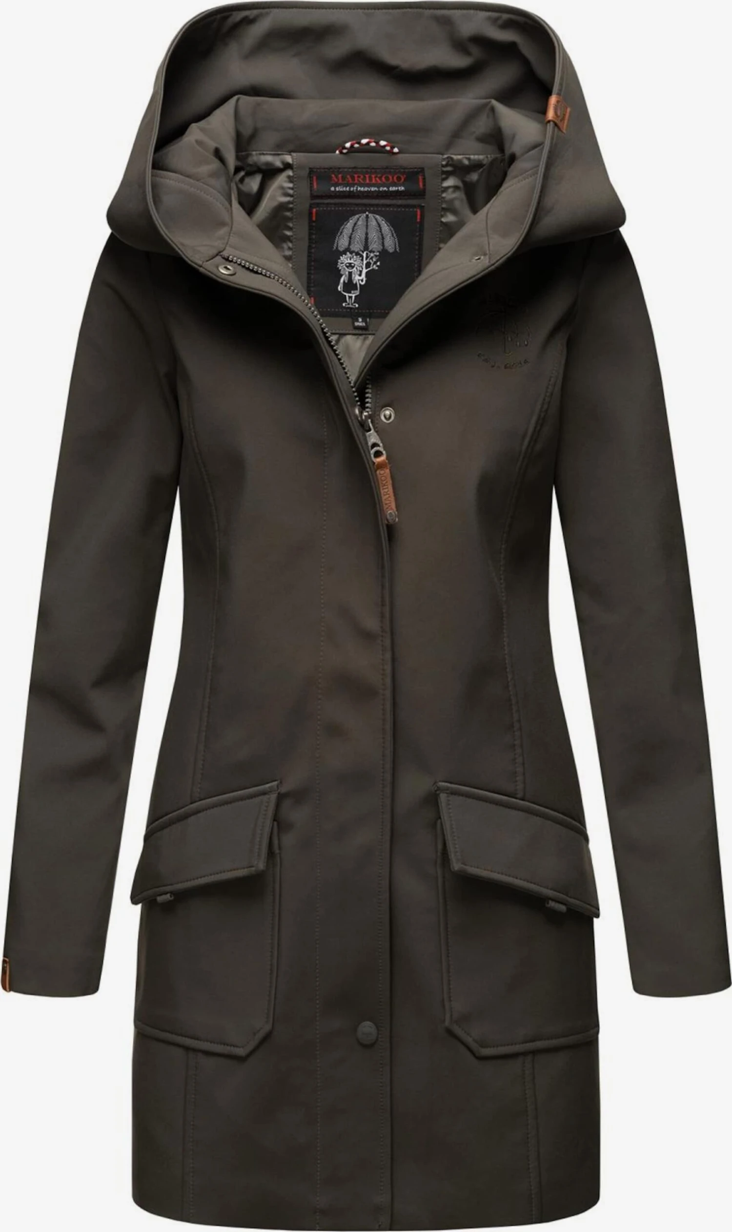 Marikoo Regenmantels Functionele Mantel Mayleen Dames Bruin 1 Marikoo Regenmantels Functionele Mantel Mayleen Dames Bruin