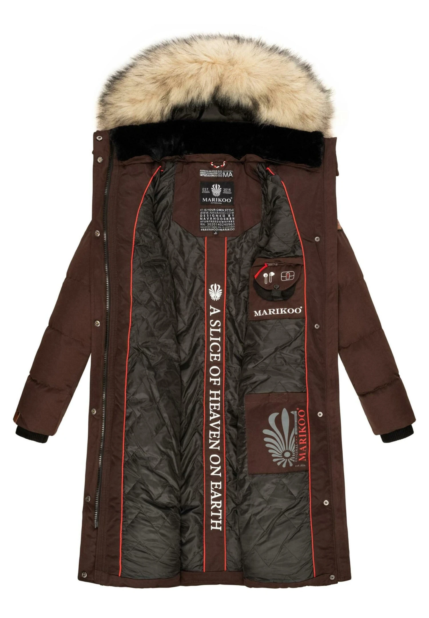 Marikoo Winterjas - Dark Choco 10 Marikoo Winterjas - Dark Choco - Afbeelding 10