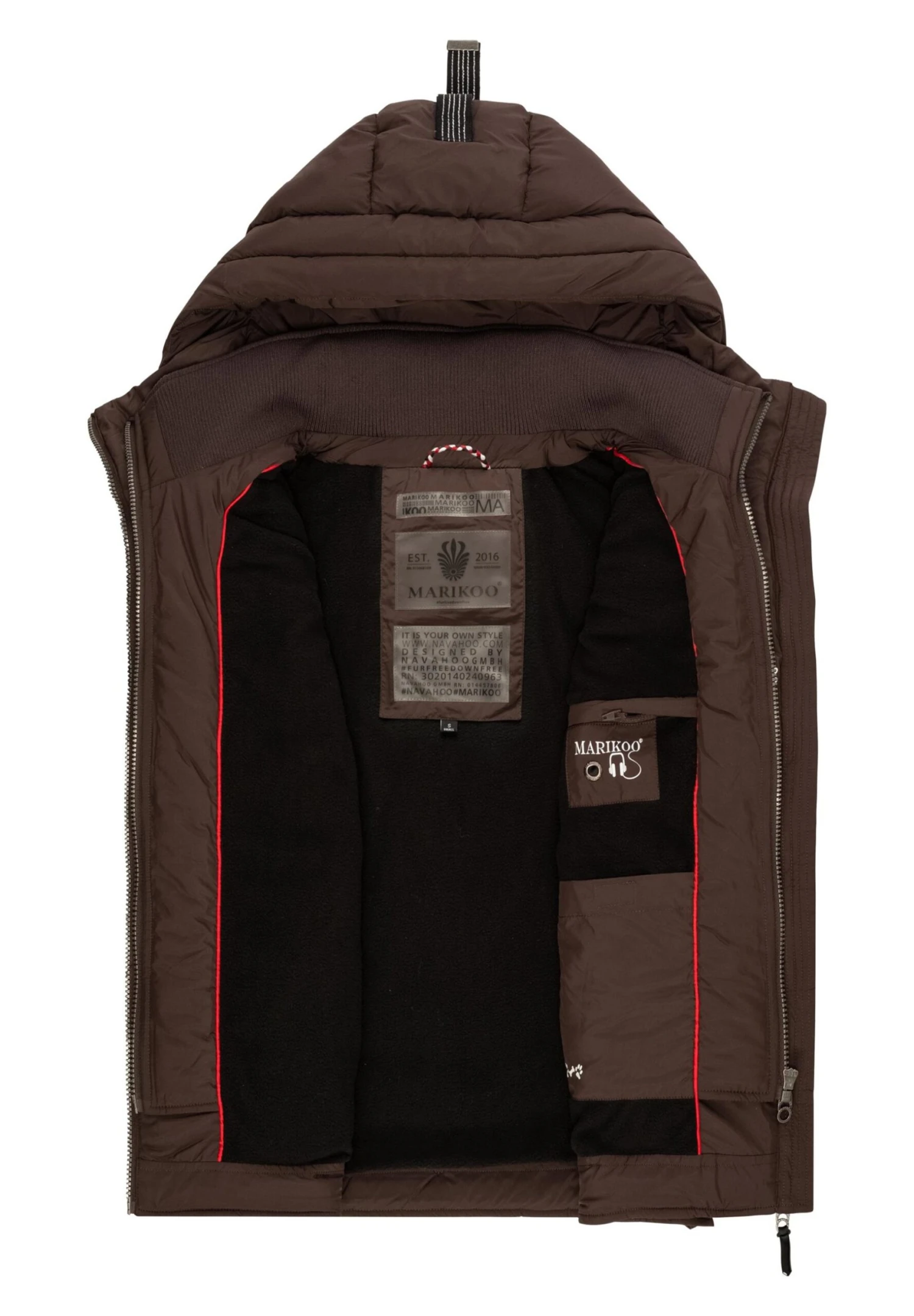 Marikoo Taisaa - Bodywarmer - Dark Choco 9 Marikoo Taisaa - Bodywarmer - Dark Choco - Afbeelding 9