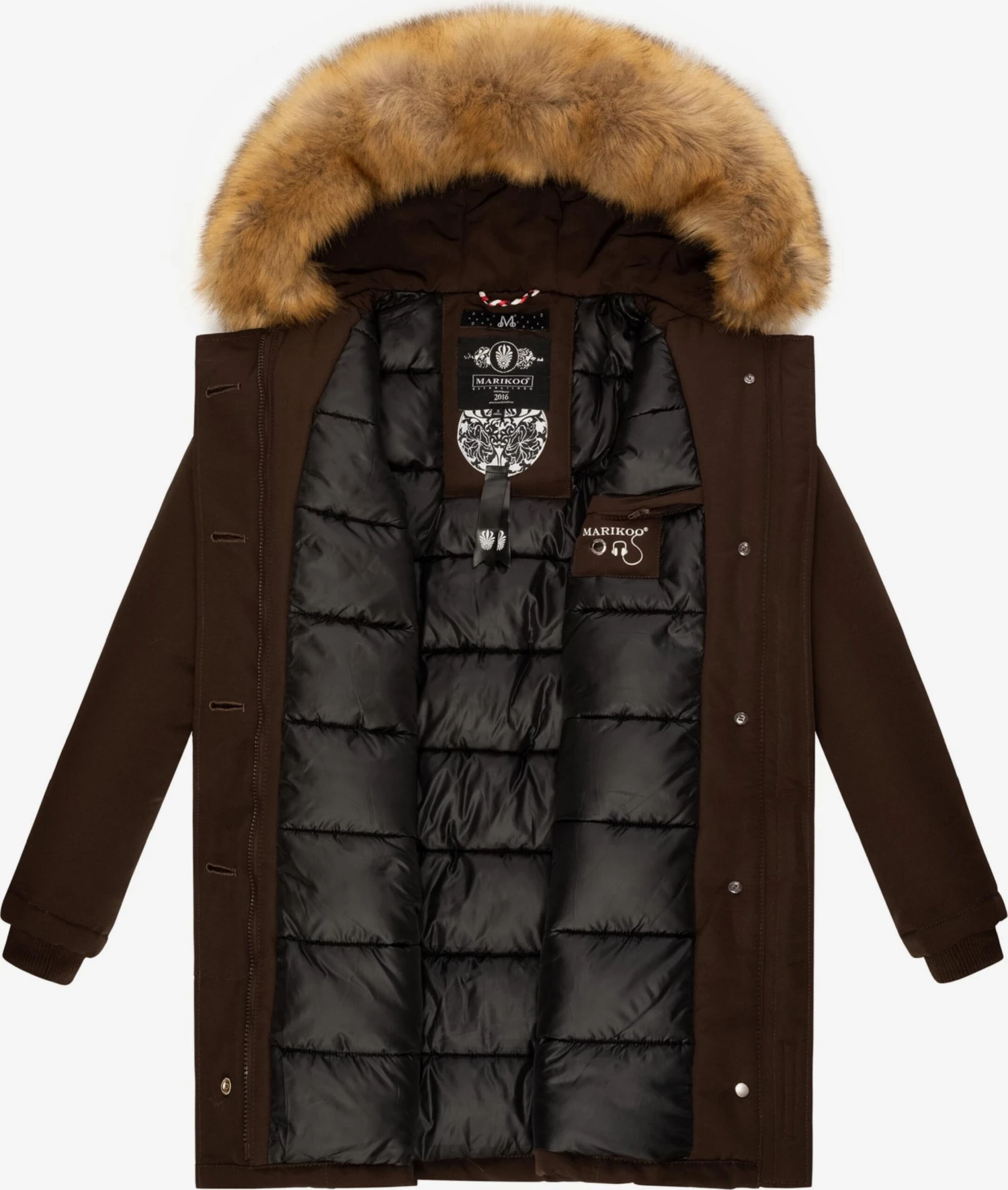 Marikoo Parkas Winterparka Karmaa Dames Bruin 5 Marikoo Parkas Winterparka Karmaa Dames Bruin - Afbeelding 5