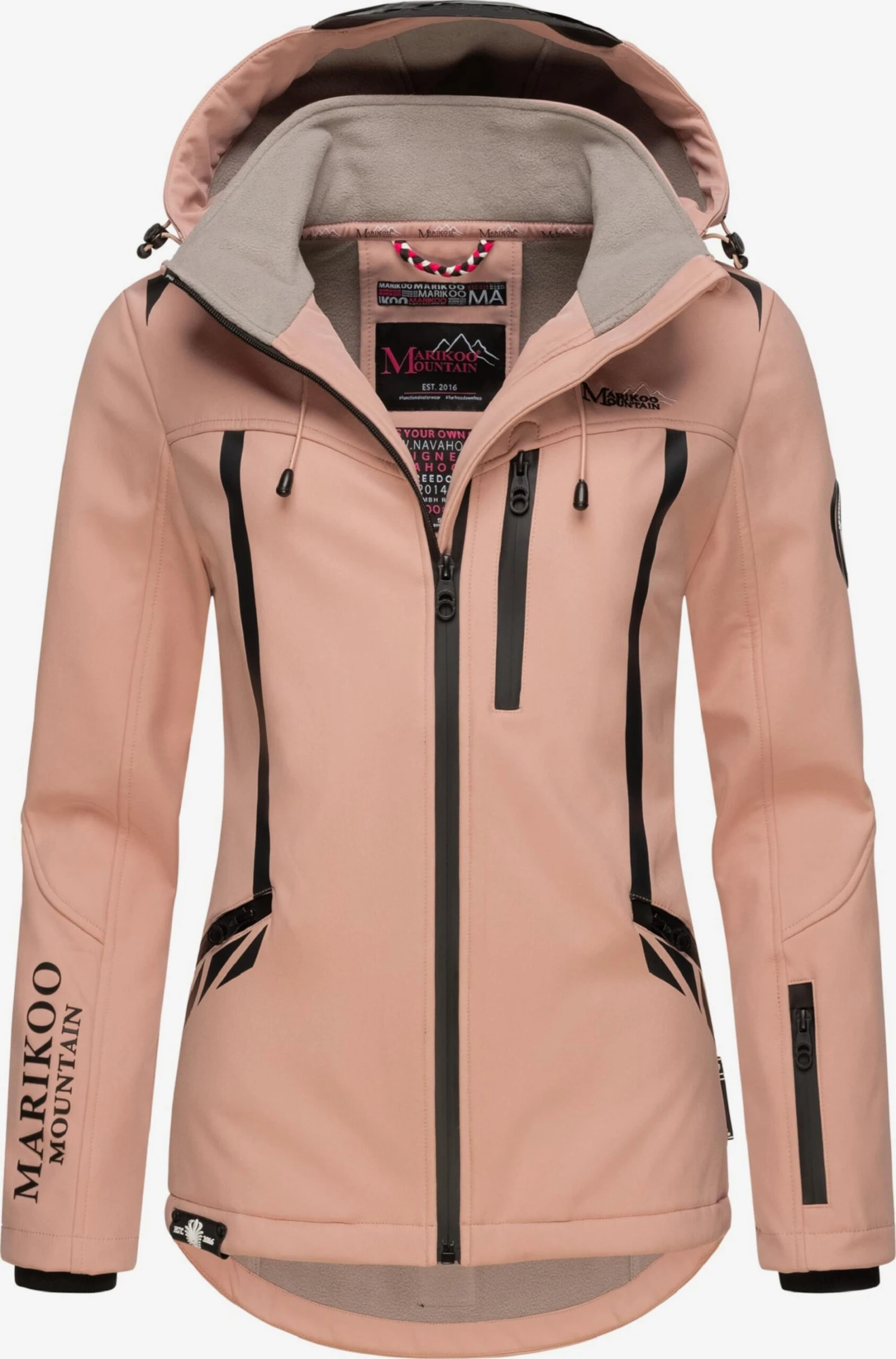 Marikoo Winterjassen Winterjas Dames Roze 1 Marikoo Winterjassen Winterjas Dames Roze
