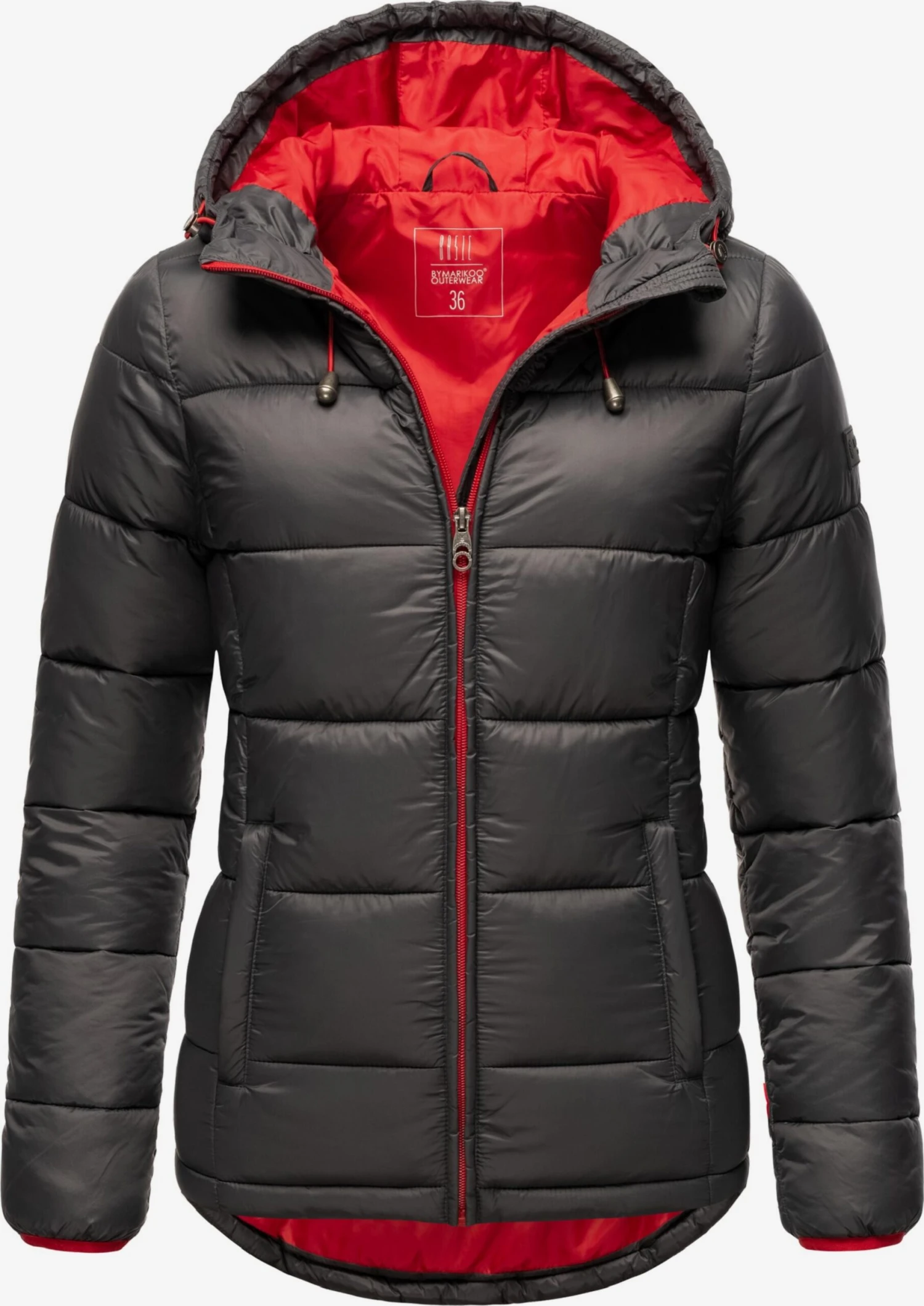 Marikoo Winterjassen Winterjas Leandraa Dames Antraciet 1 Marikoo Winterjassen Winterjas Leandraa Dames Antraciet