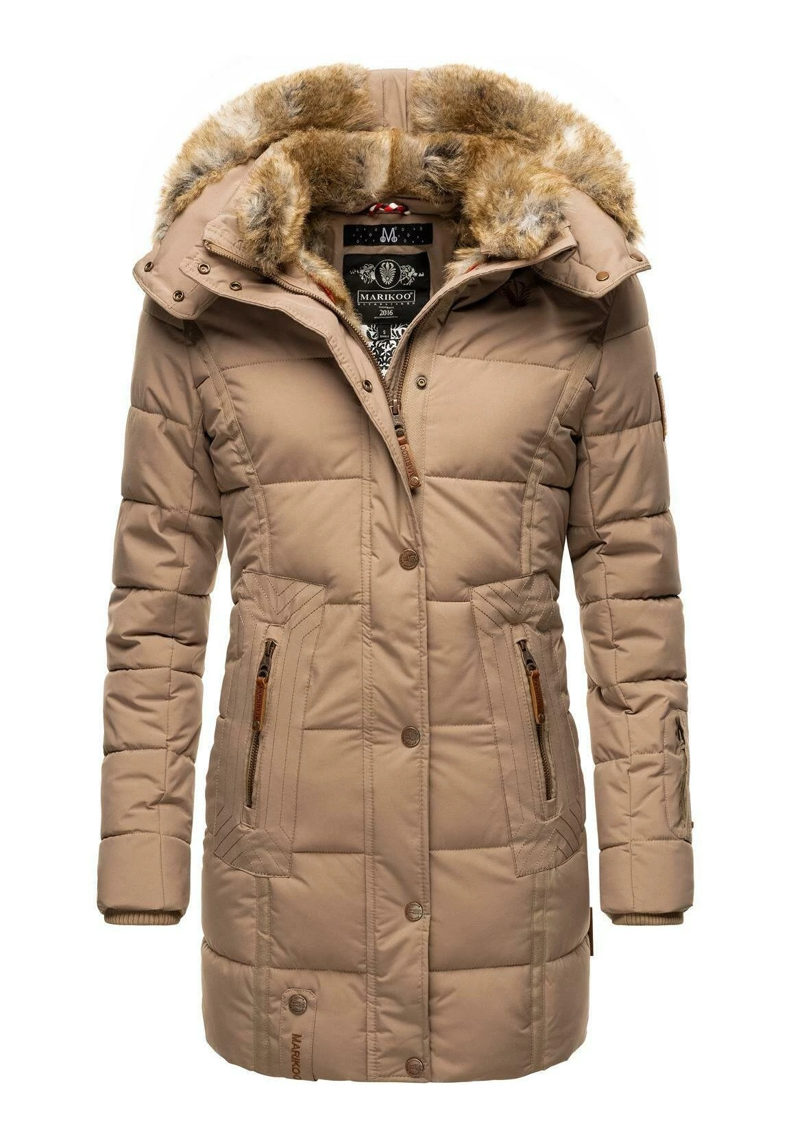 Marikoo Lieblings - Winterjas - Taupe 1 Marikoo Lieblings - Winterjas - Taupe