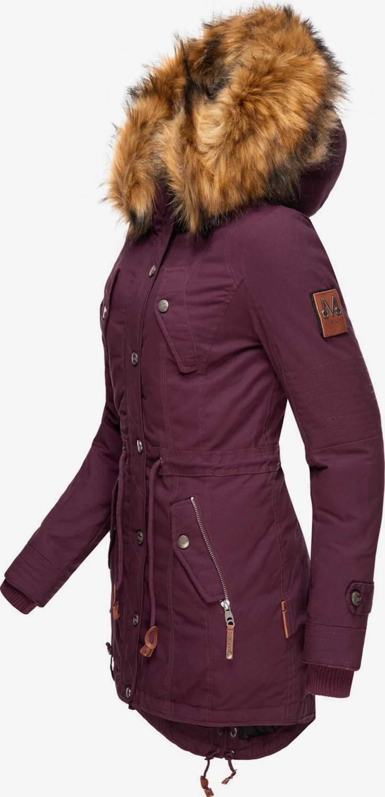 Marikoo Parkas Winterparka Dames Wijnrood 2 Marikoo Parkas Winterparka Dames Wijnrood - Afbeelding 2