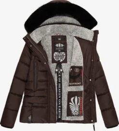 Marikoo Winterjassen Winterjas Loveleen Dames Chocoladebruin -Marikoo Verkoopwinkel c74f1147c4074af8e8a5798c5ff6f3ef