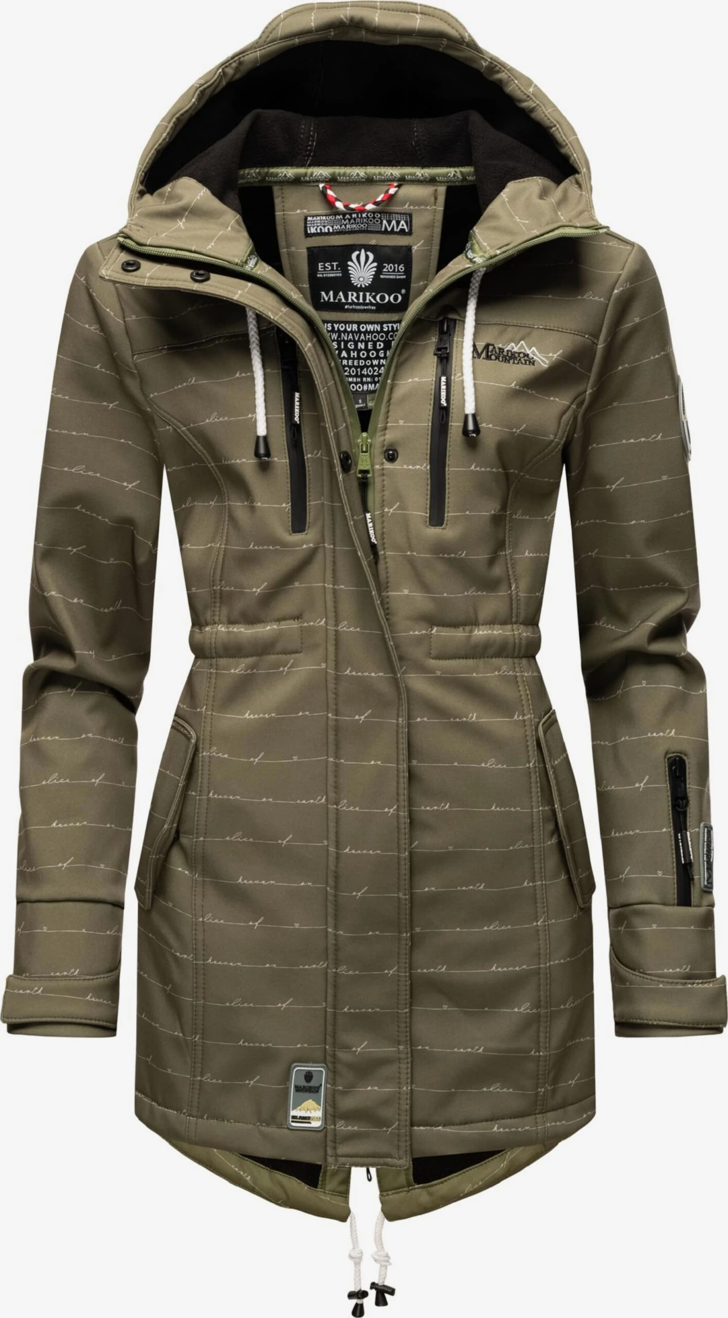 Marikoo Regenmantels Functionele Mantel Zimtzicke Dames Kaki 1 Marikoo Regenmantels Functionele Mantel Zimtzicke Dames Kaki