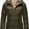 Marikoo Winterjassen Winterjas Leandraa Dames Kaki