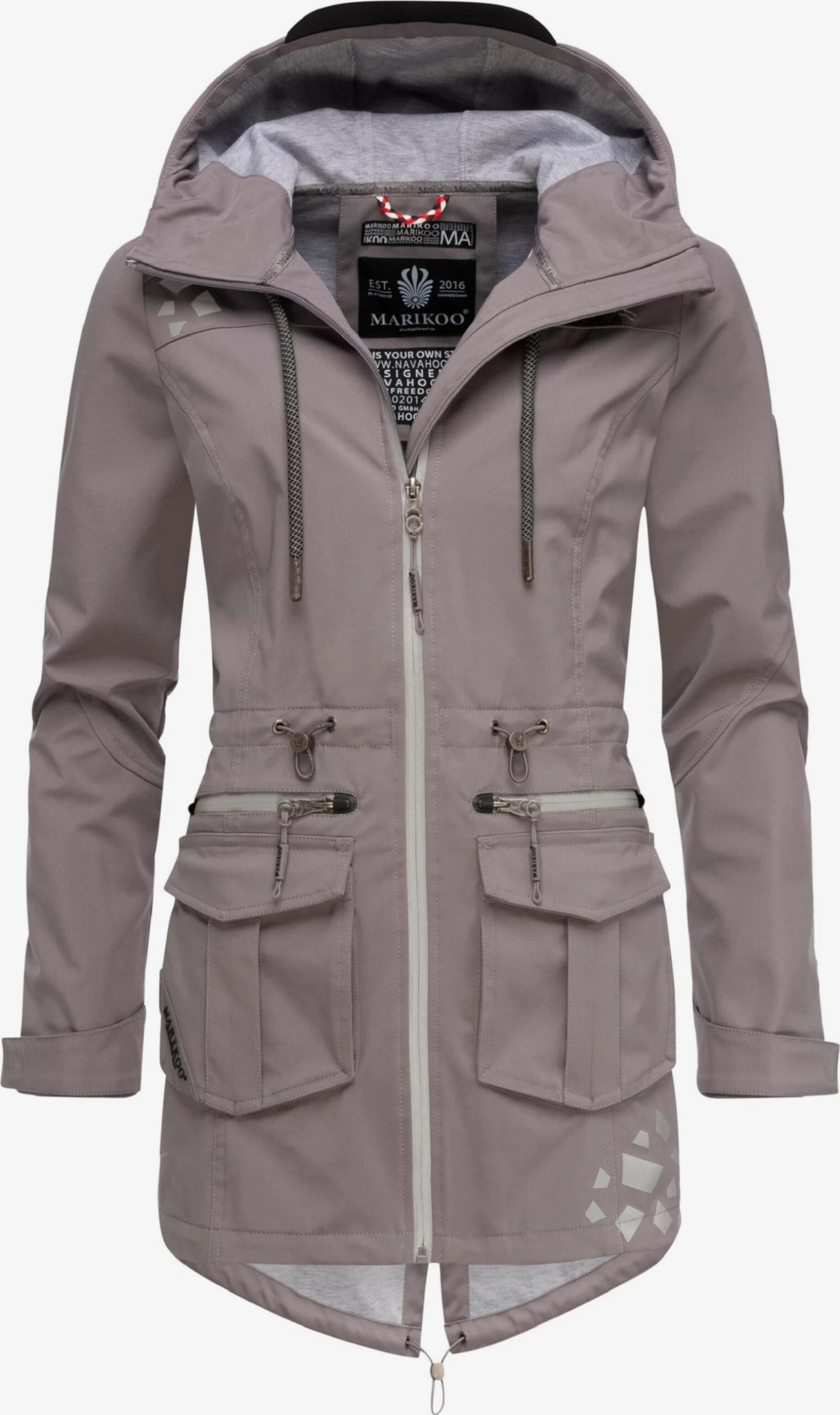 Marikoo Outdoor Jassen Functionele Jas Ulissaa Dames Taupe 1 Marikoo Outdoor Jassen Functionele Jas Ulissaa Dames Taupe