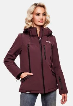 Marikoo Winterjassen Winterjas Dames Bordeaux -Marikoo Verkoopwinkel cc5e47906a03fbcb6863407368a65b65