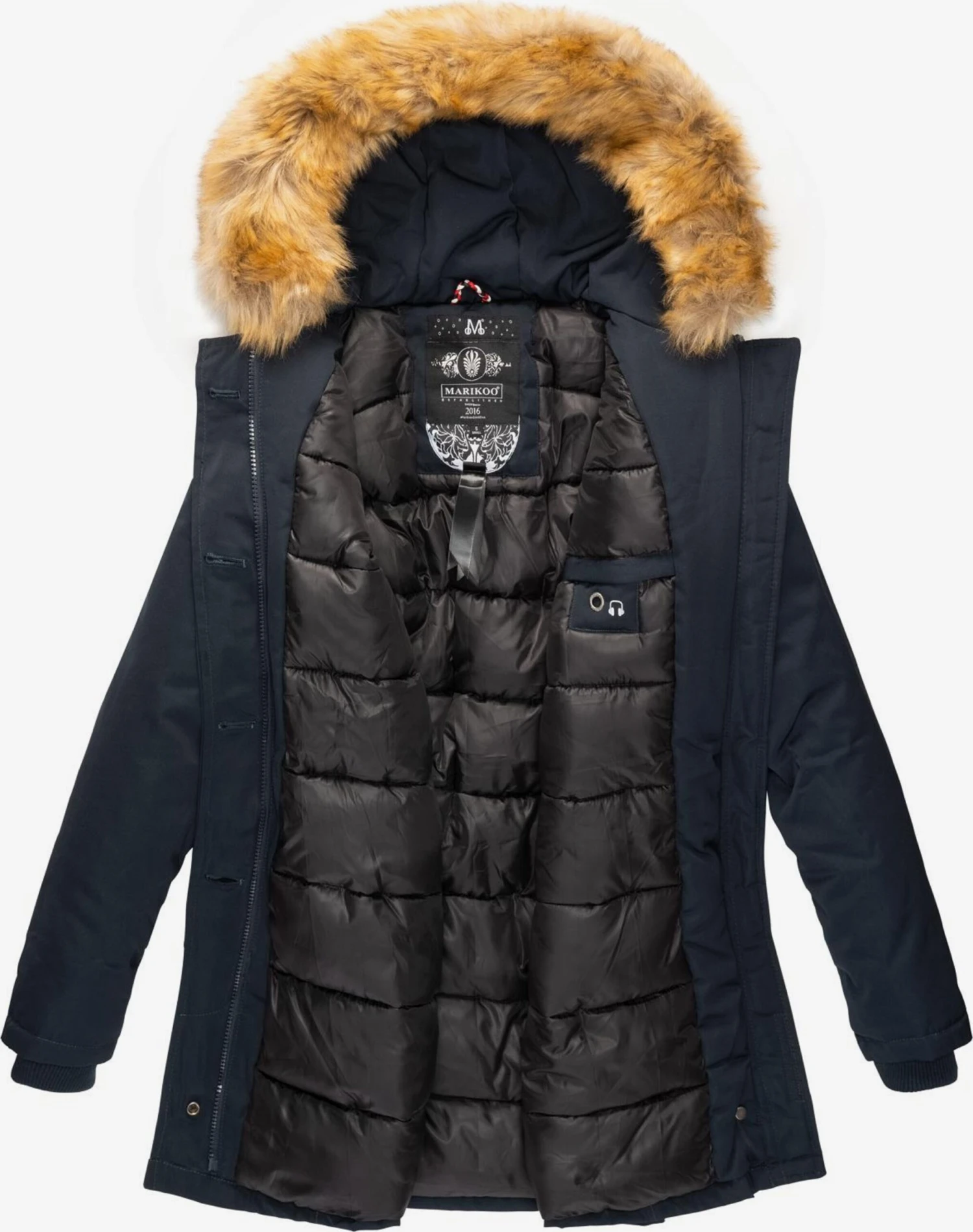 Marikoo Parkas Winterparka Karmaa Dames Navy 2 Marikoo Parkas Winterparka Karmaa Dames Navy - Afbeelding 2